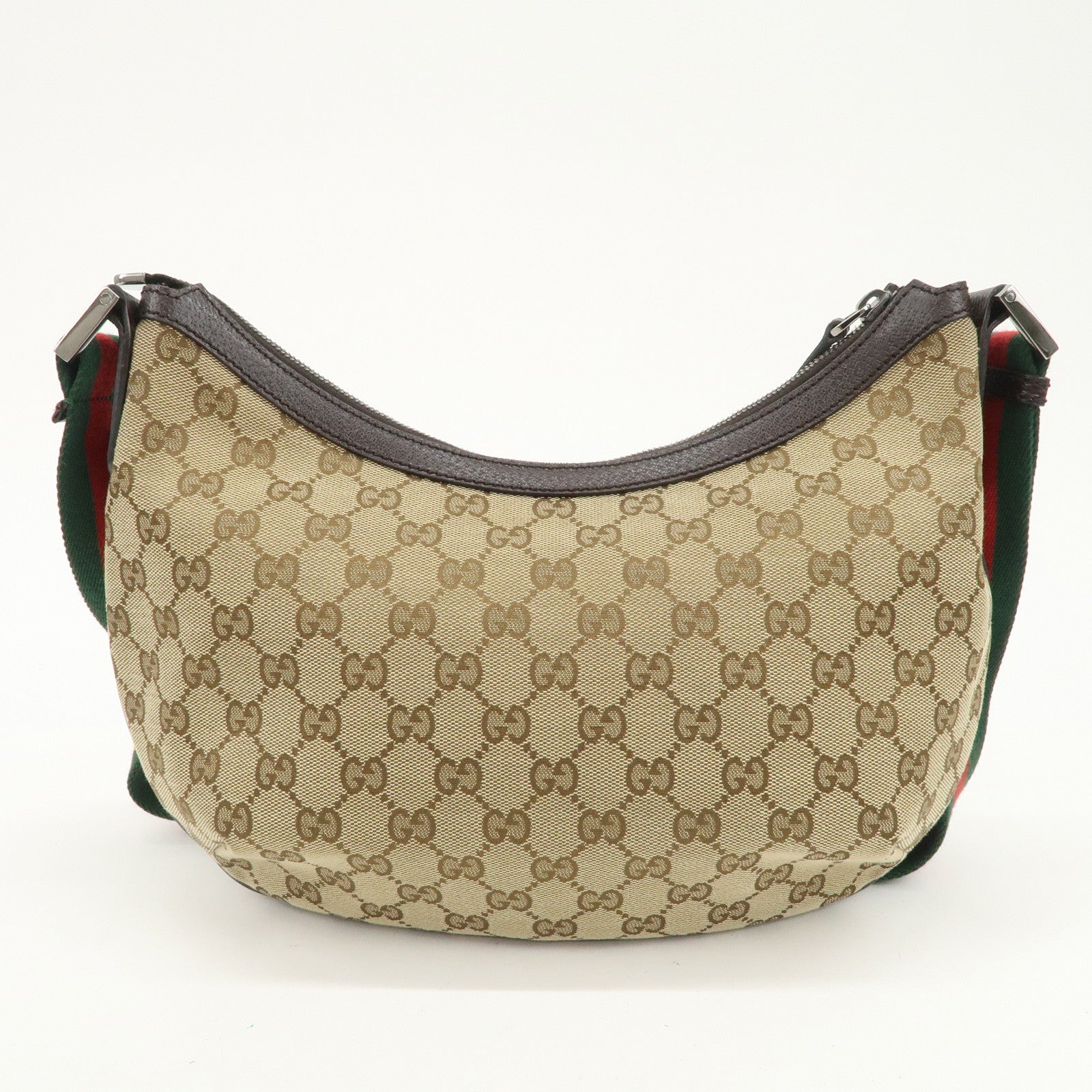 GUCCI Sherry GG Canvas Leather Shoulder Bag Crossbody Bag 181092