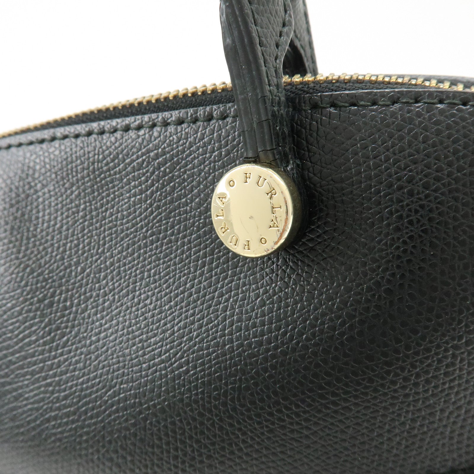 FURLA Set of 2 Leather 2Way Bag Hand Bag Shoulder Bag Black Blue