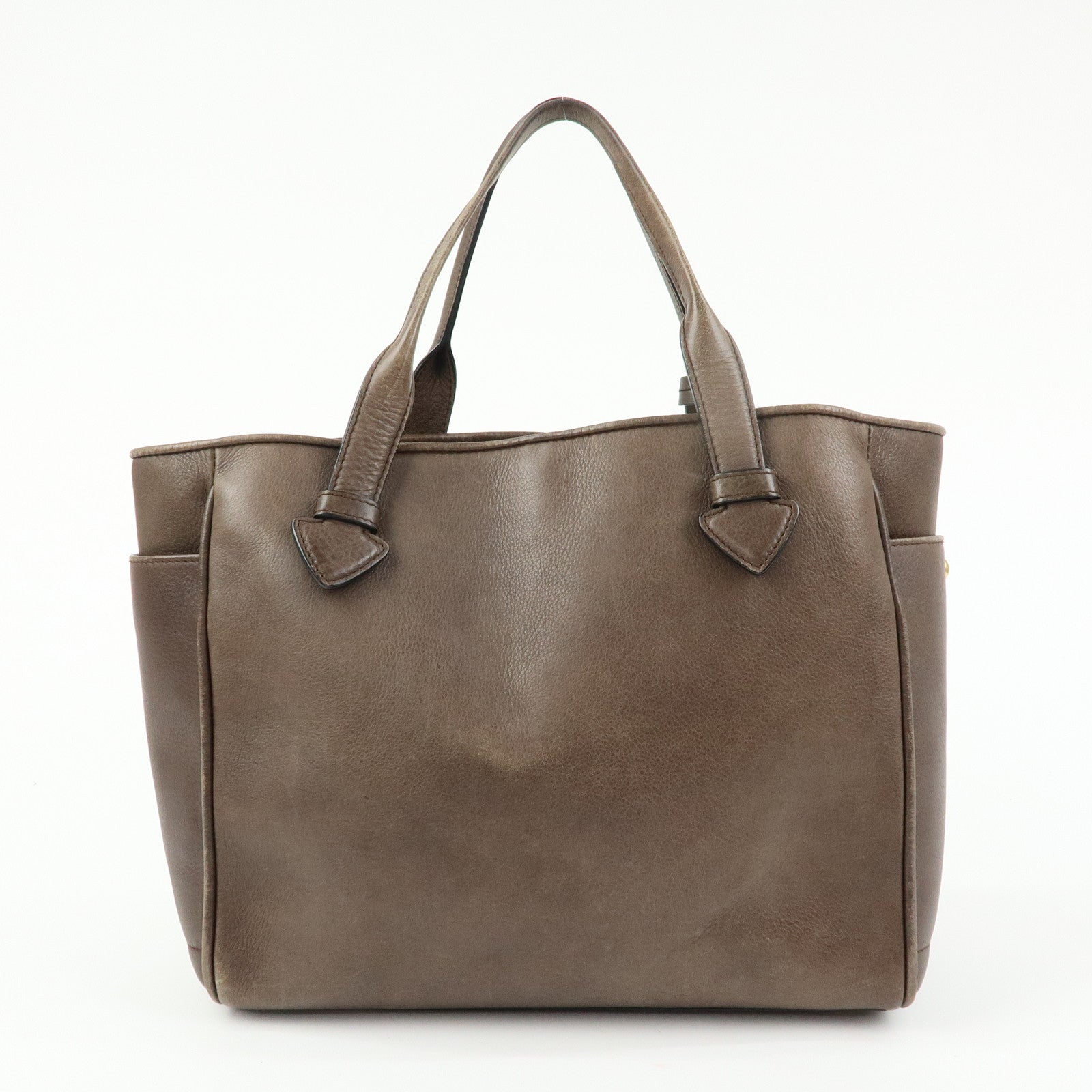 LOEWE MADRID1846 Leather Tote Bag Hand Bag Brown
