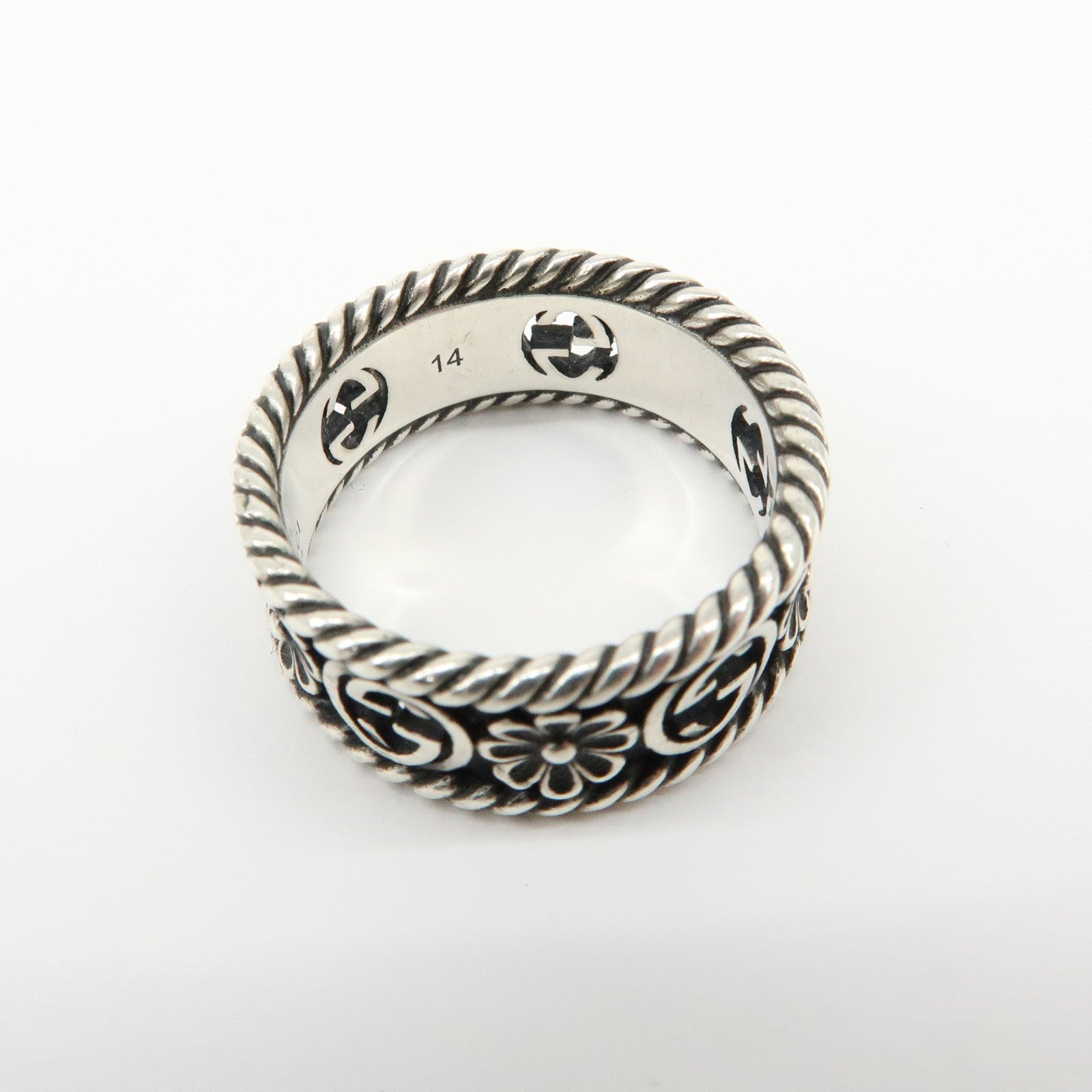GUCCI Interlocking G Ring SV925 Silver #14 US6.25 EU53 HK14
