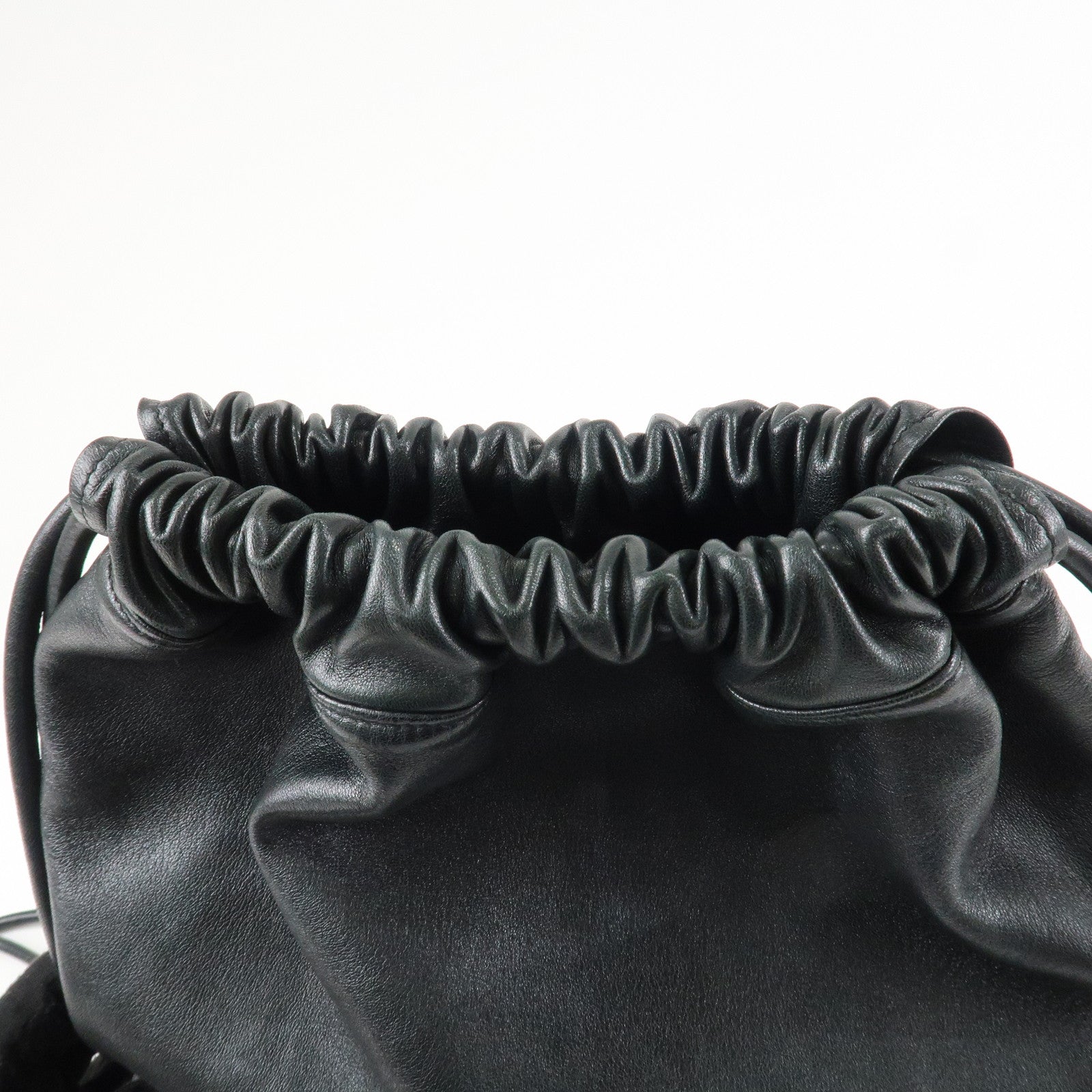 SAINT LAURENT PARIS Leather BackPack Rucksack Black Used