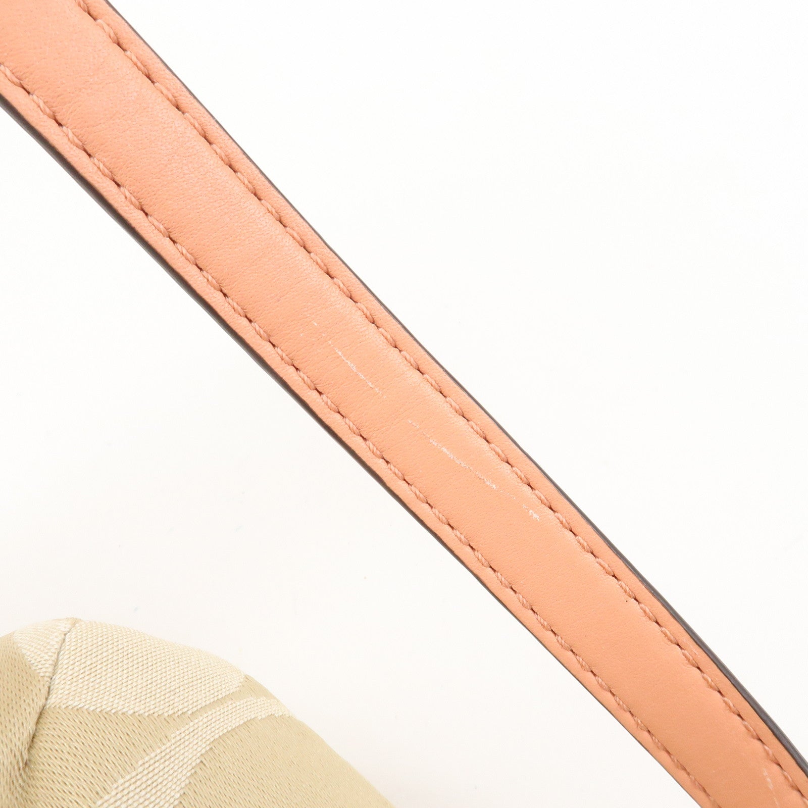 COACH Signature Canvas Leather Shoulder Crossbody Bag Beige Pink