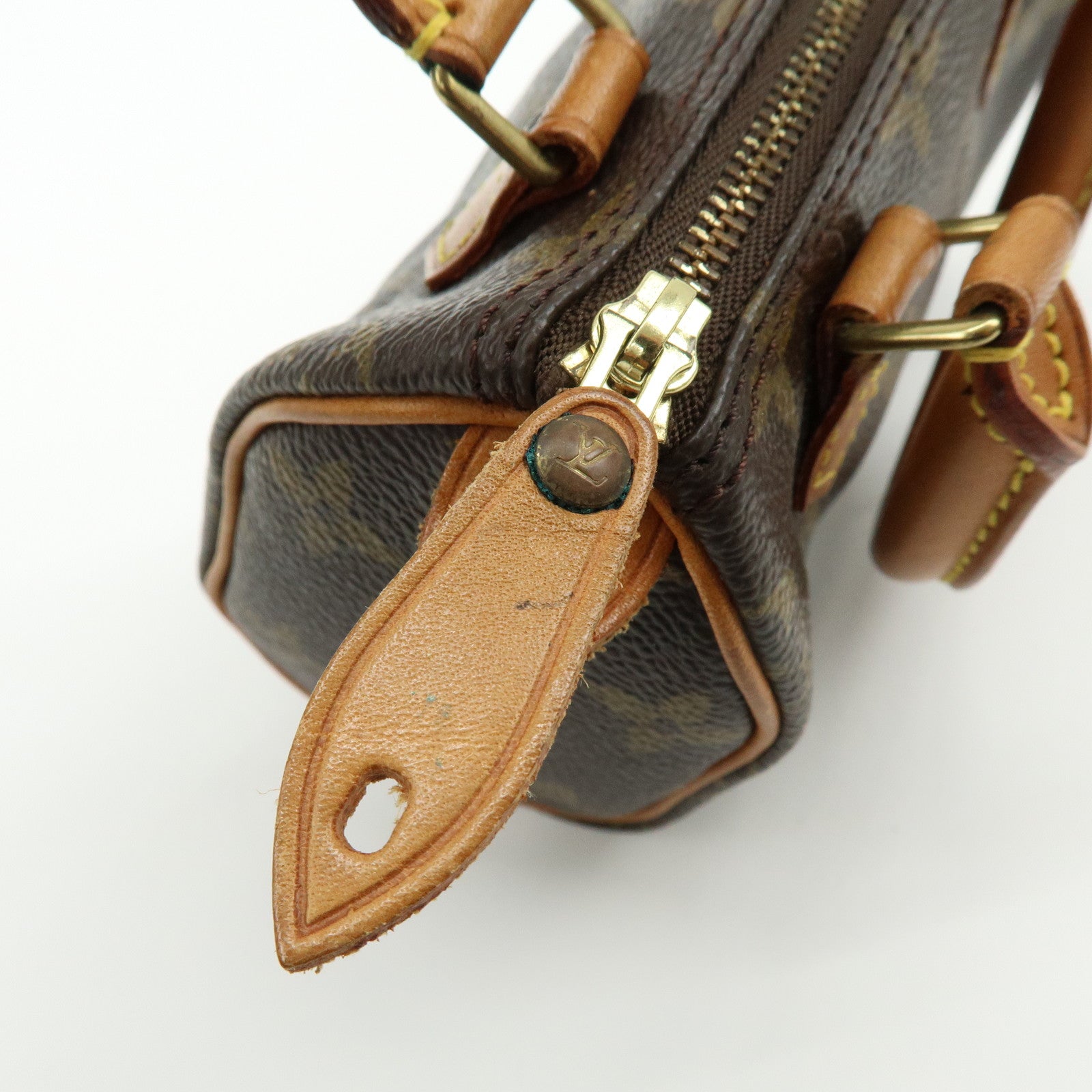 Louis Vuitton Monogram Mini Speedy Hand Bag & Strap Brown M41534