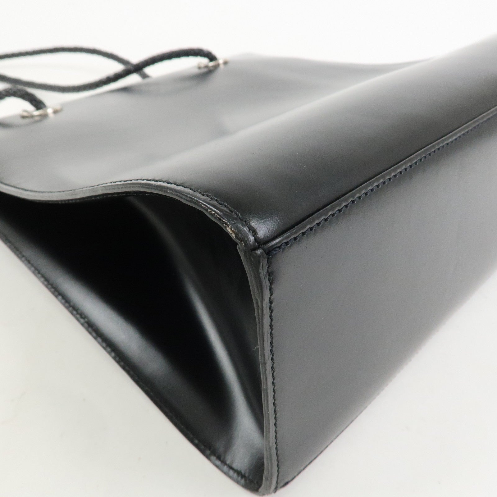 Cartier Leather Shoulder Bag Tote bag Black Silver