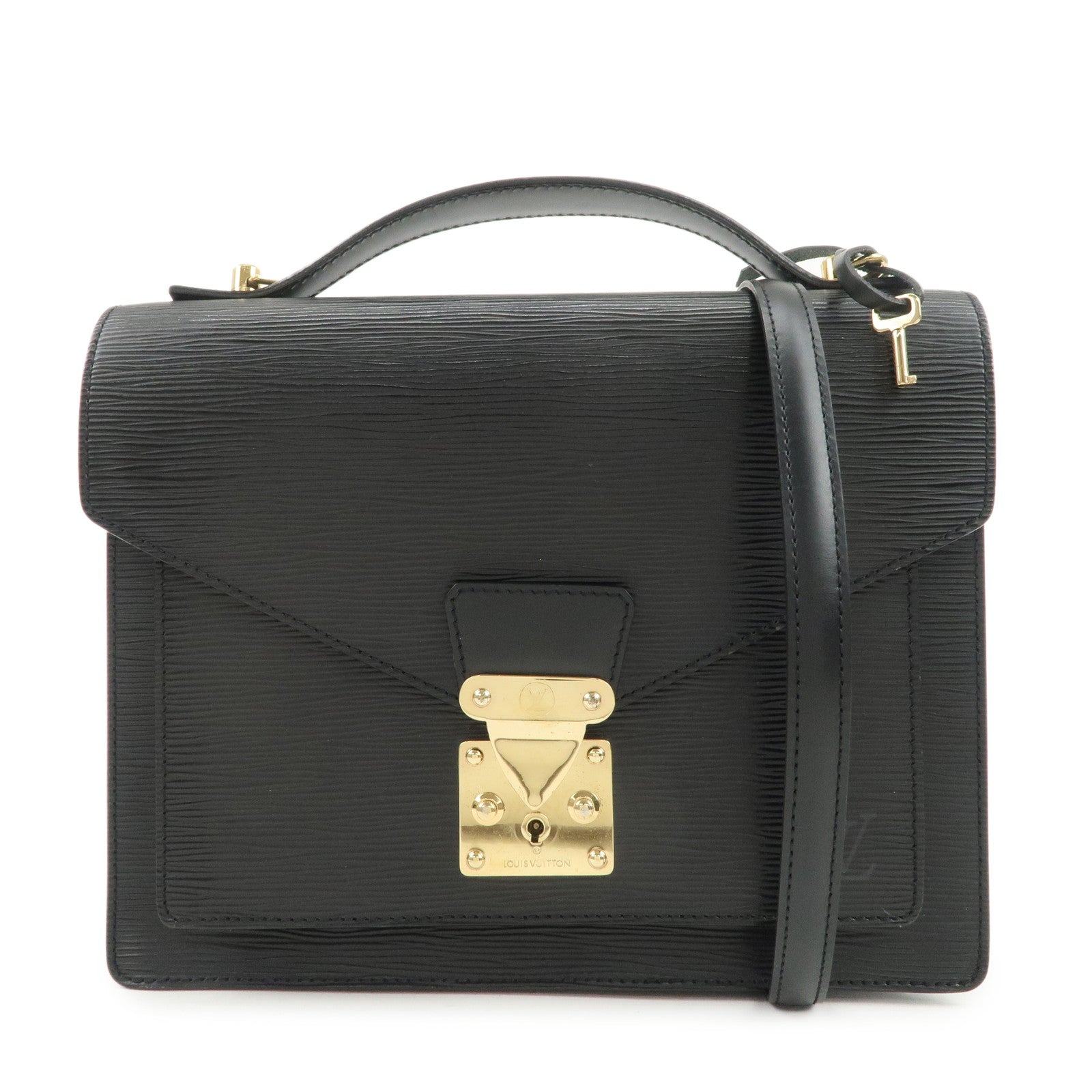 Louis Vuitton Epi Monceau 2Way Shoulder Bag Hand Bag Noir M52122