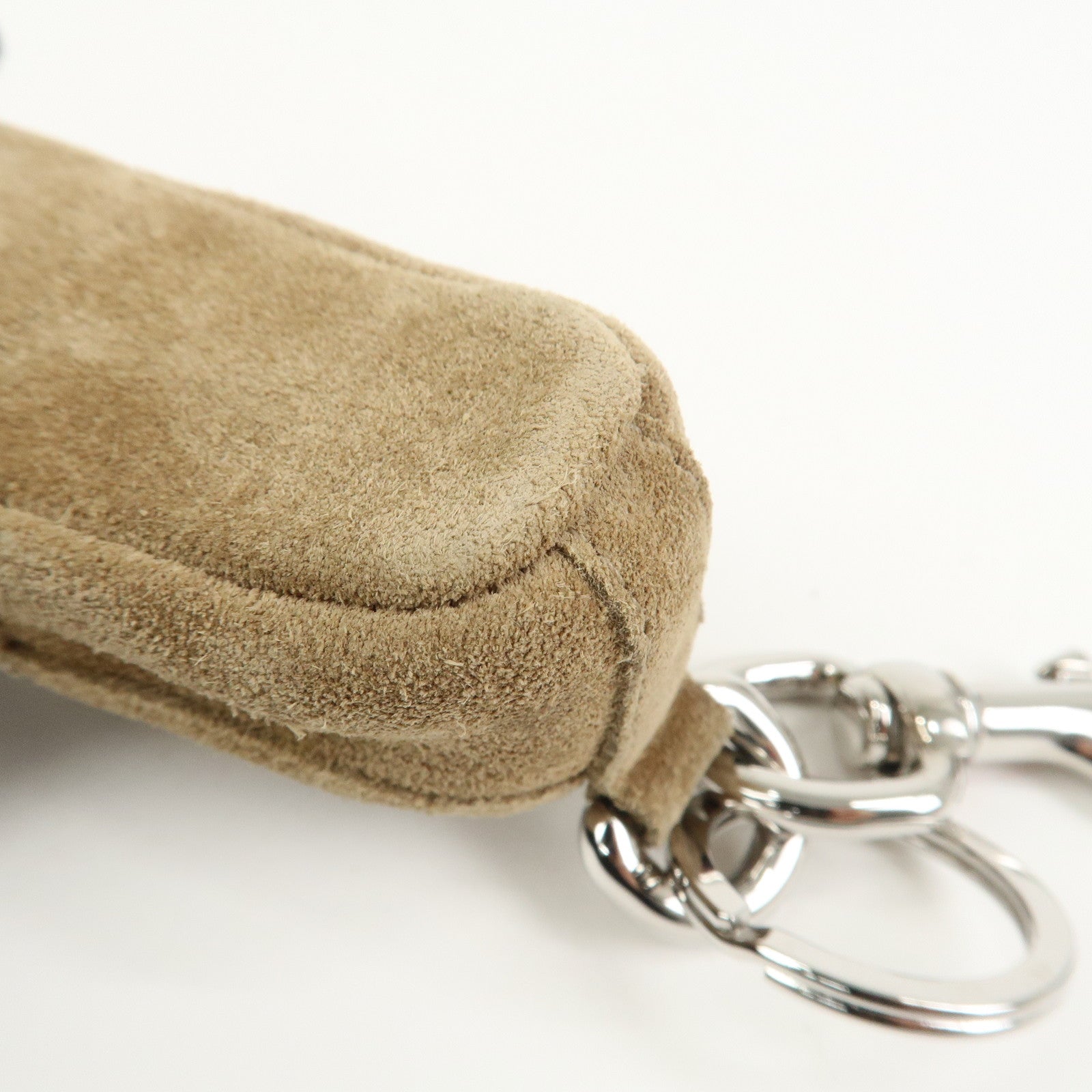 GUCCI Horsebit Loafer Motif Suede Bag Charm Key Charm Brown 203405