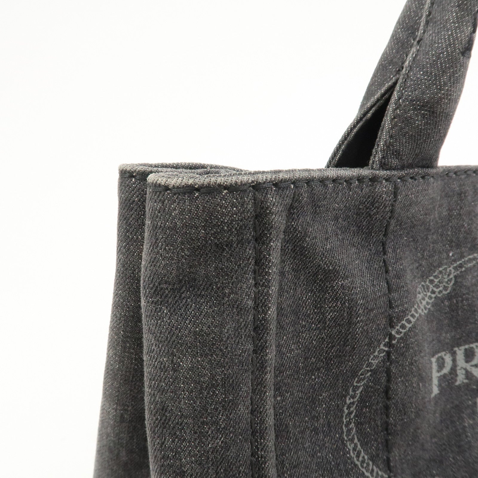 PRADA Logo Canapa Mini Canvas 2Way Bag Hand Bag 1BG439