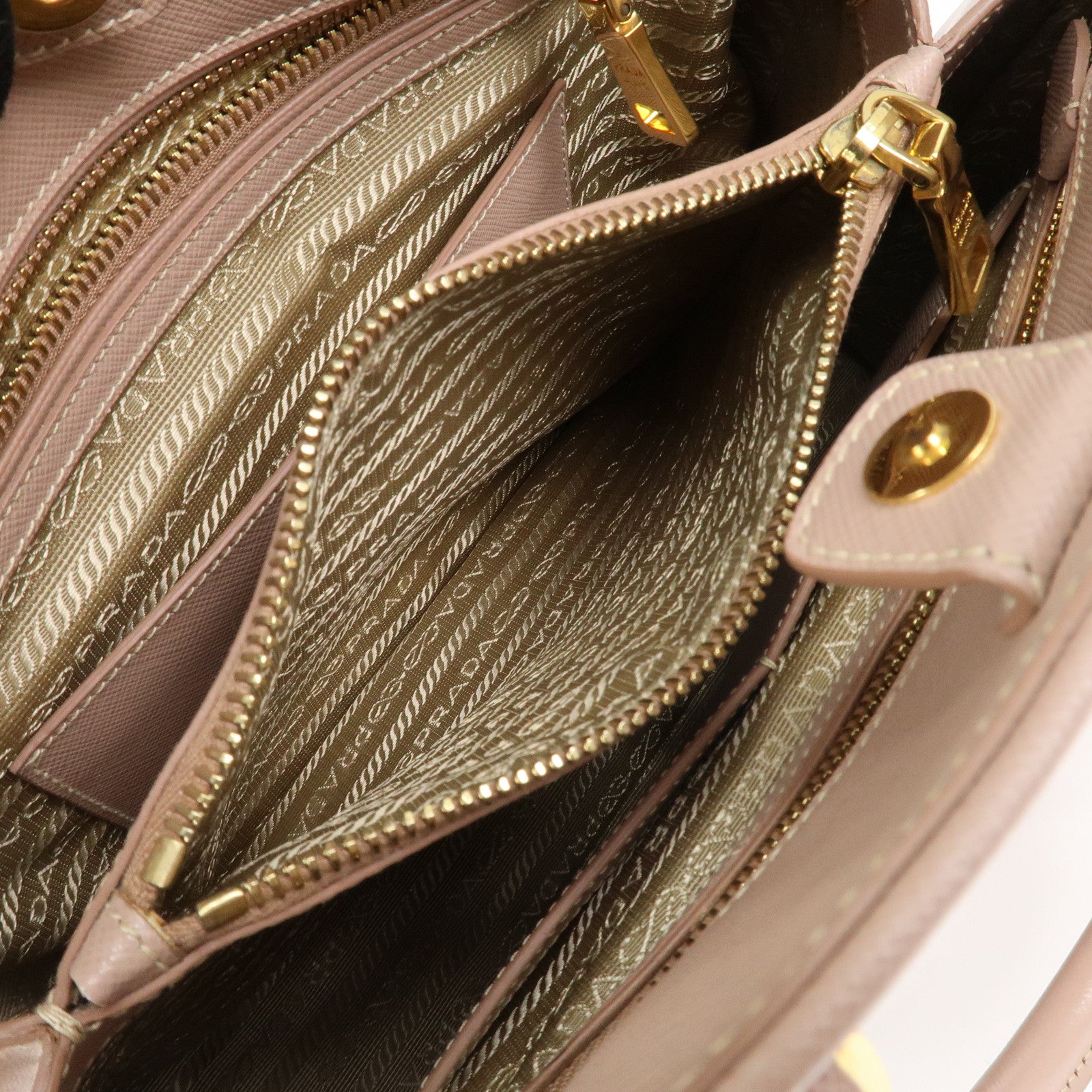 PRADA Triangle Logo Saffiano Leather 2Way Bag Hand Bag Pink BN2567
