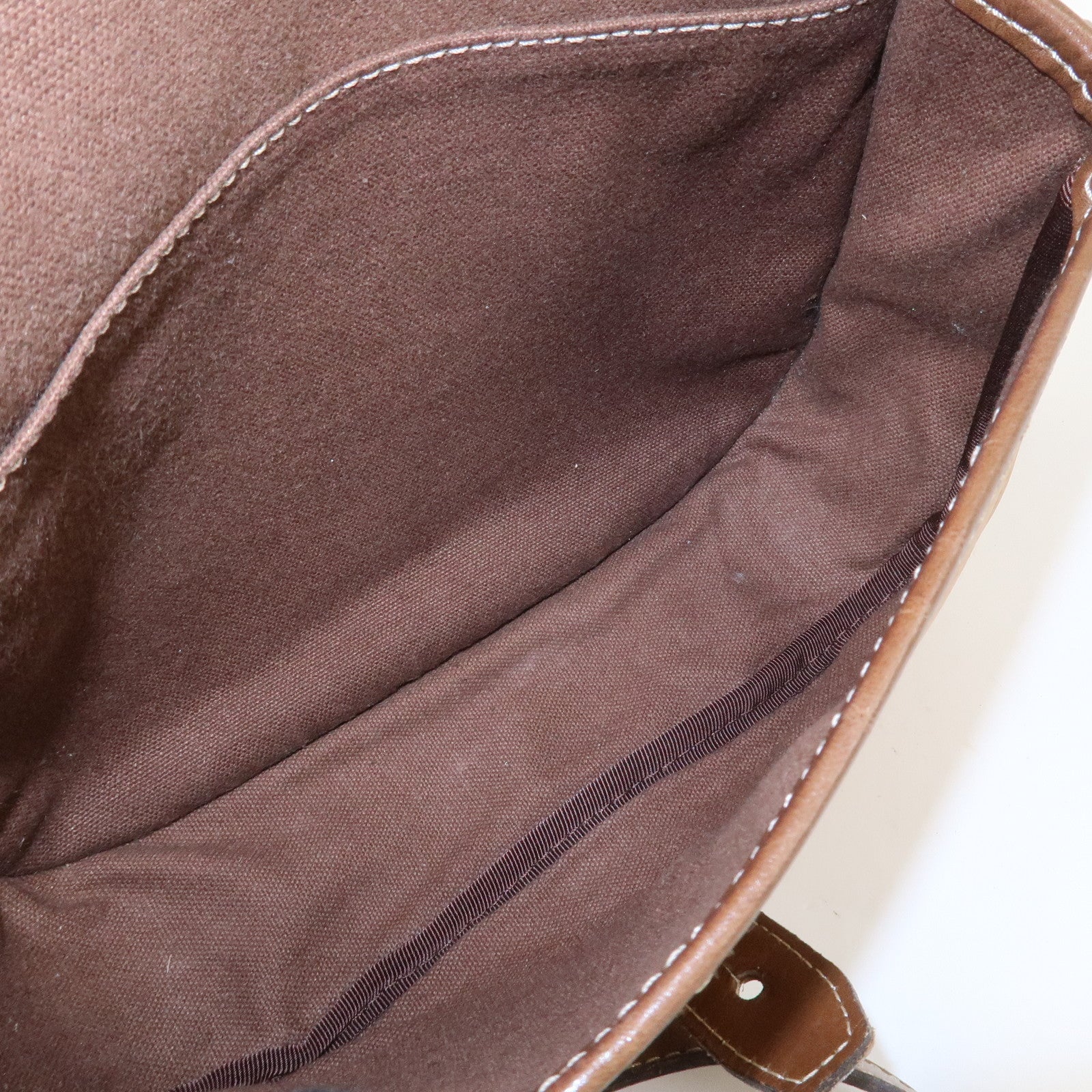LOEWE Anagram Logo Leather Shoulder Bag Crossbody Bag Brown