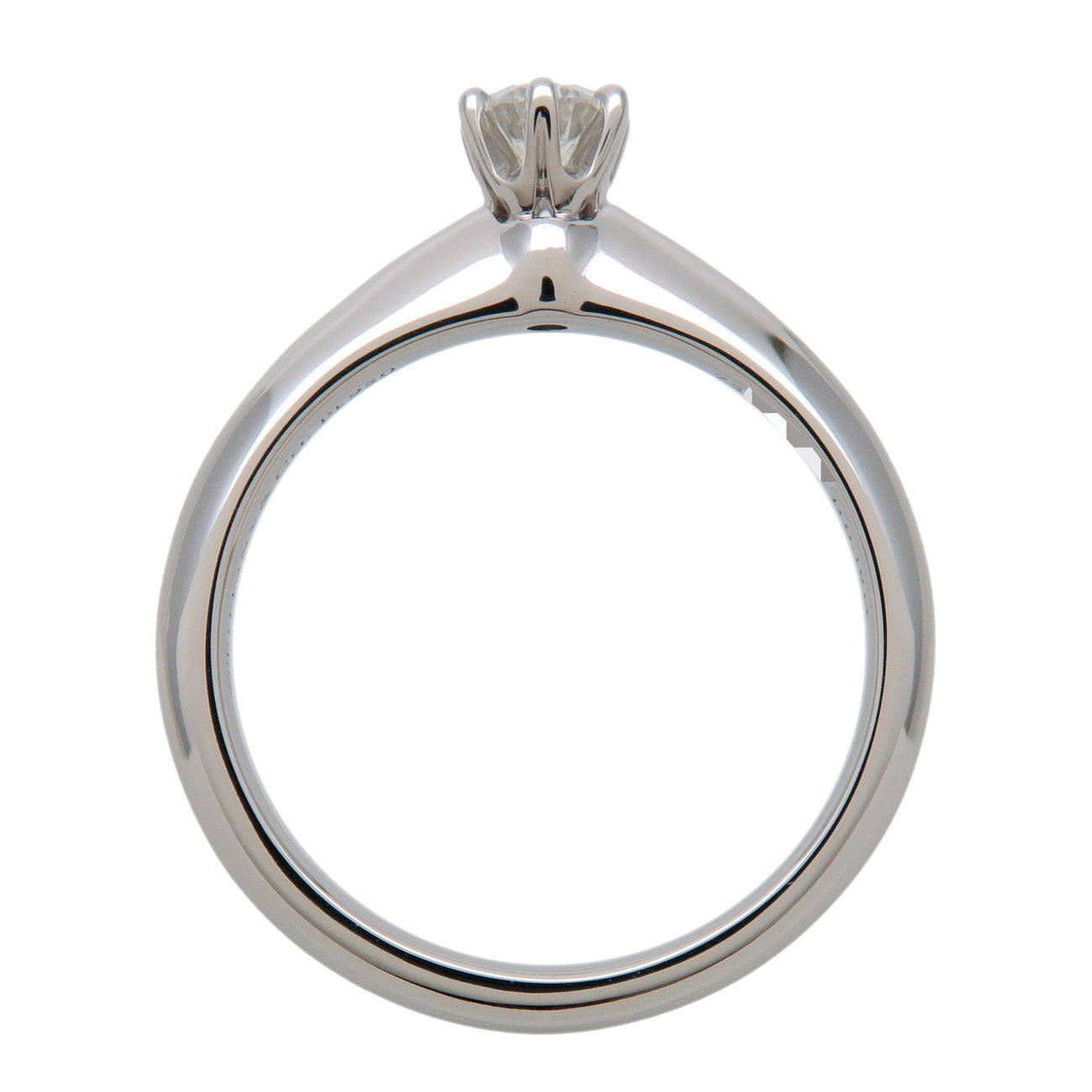 Tiffany & Co Solitaire Diamond Ring 0.19ct PT950 US4 EU47 HK8.5
