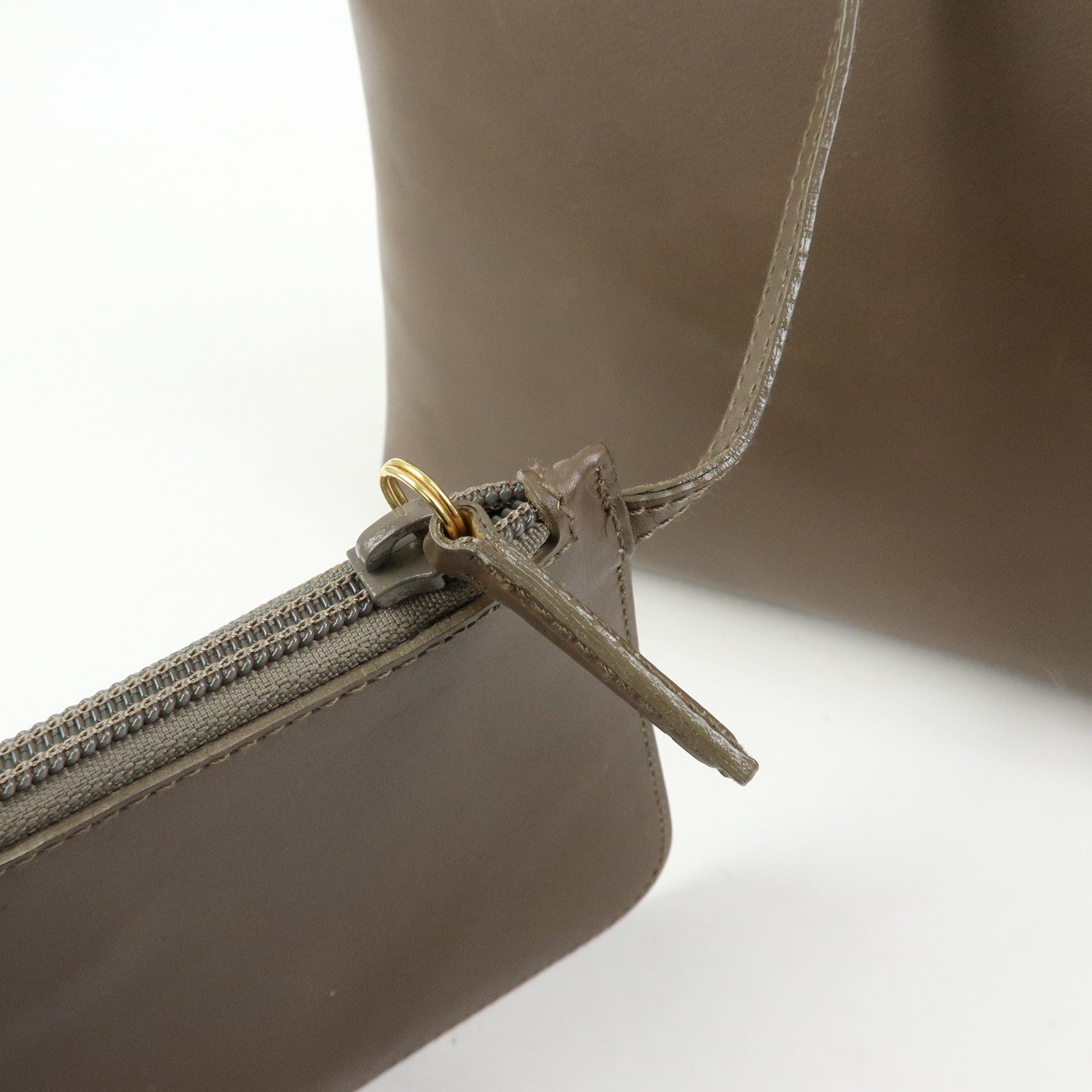 GUCCI Bamboo Leather Shoulder Bag Hand Bag Brown 001・2058・1883・0