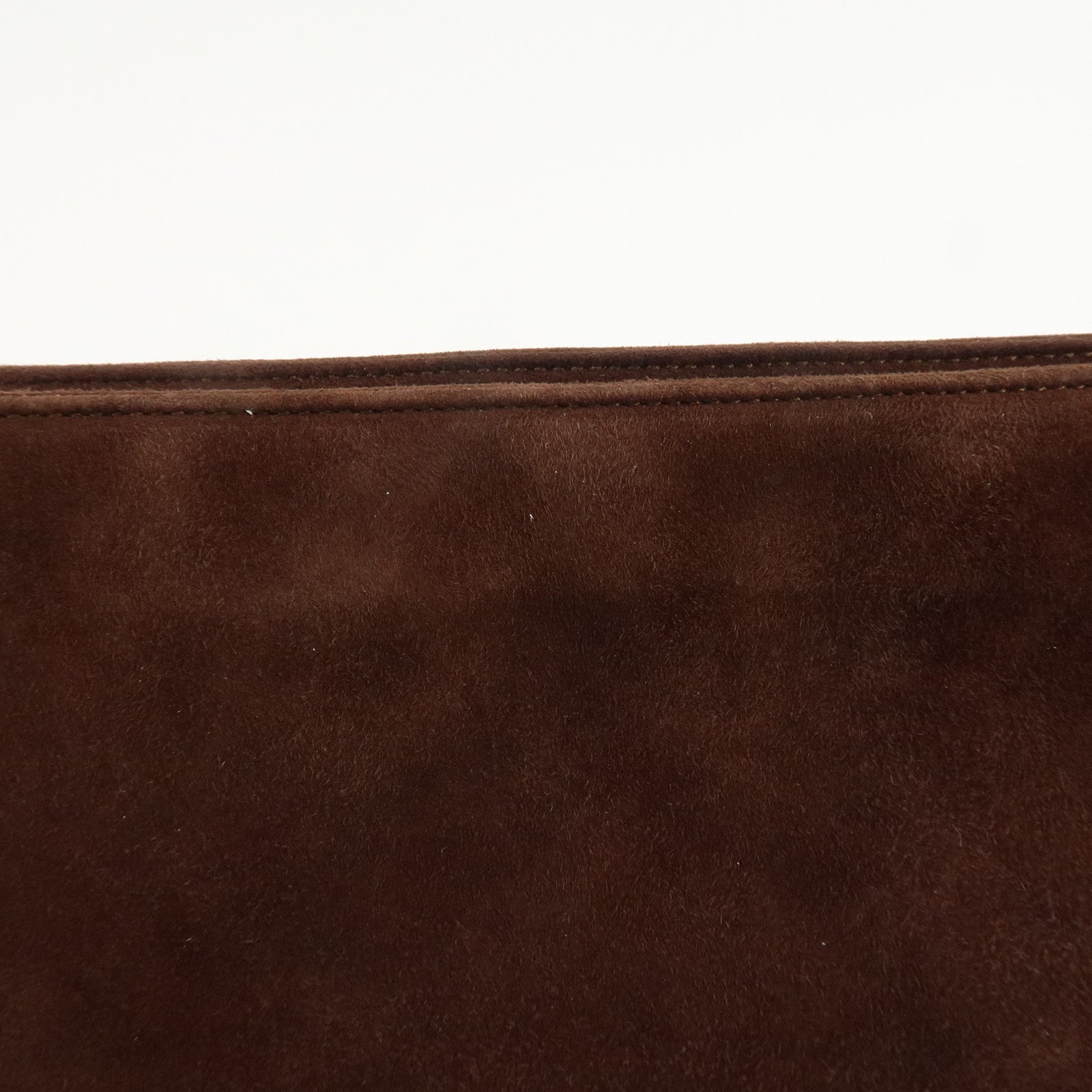 PRADA Suede Leather Chain Shoulder Bag Hand Bag Brown