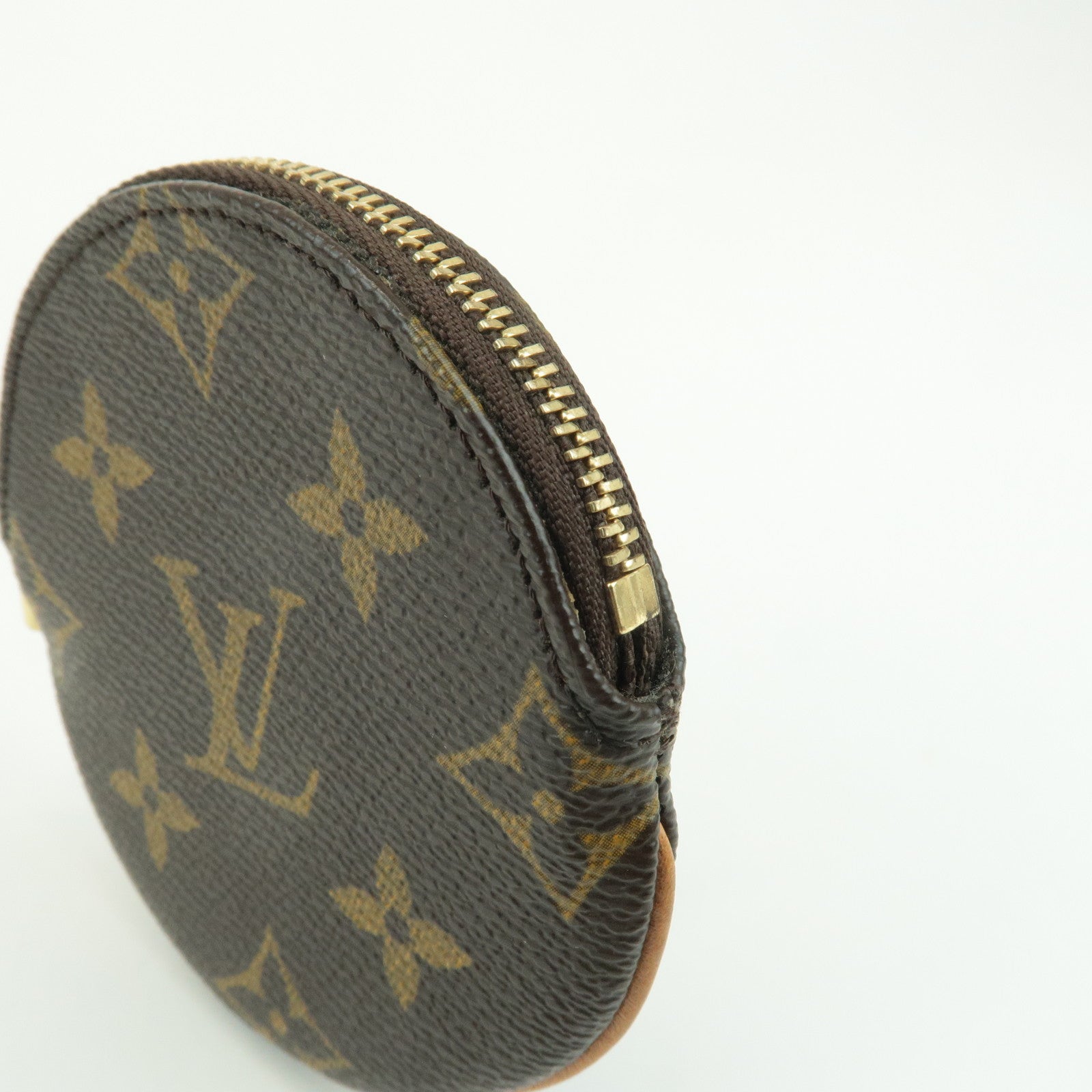 Louis Vuitton Monogram Porte Monnaie Rond Coin Case M61926 Used