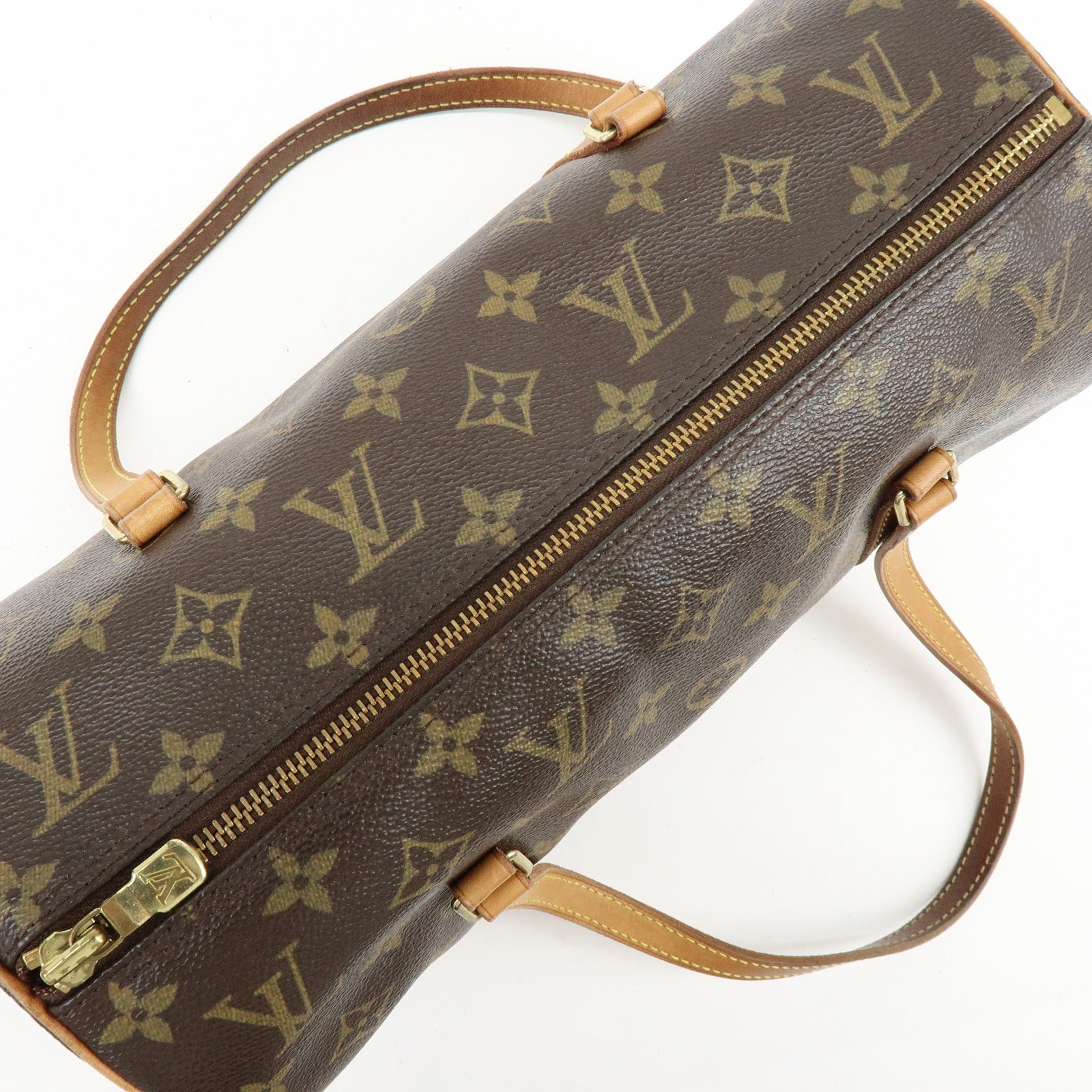 Louis Vuitton Monogram Papillon 30 Hand Bag Brown M51385