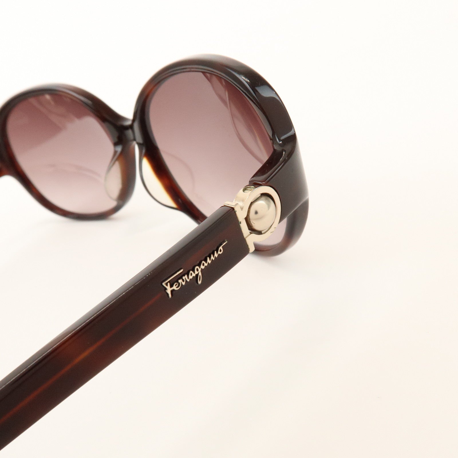 Ferragamo Gancini Plastic Sunglasses Brown SF713SA 214 130