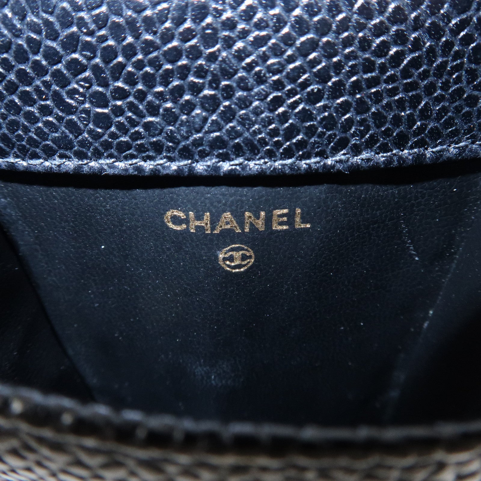 CHANEL COCO Mark Leather Chain Phone Shoulder Black Gold HDW3513453 Used