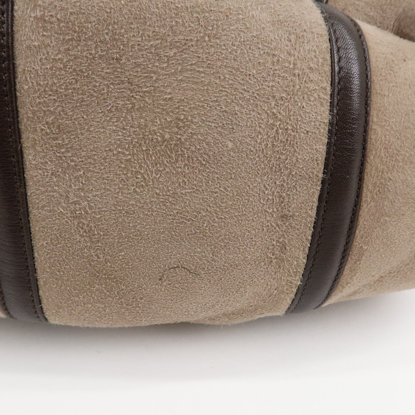 CHANEL COCO Mark Mouton Leather Hand Bag Tote Bag Brown