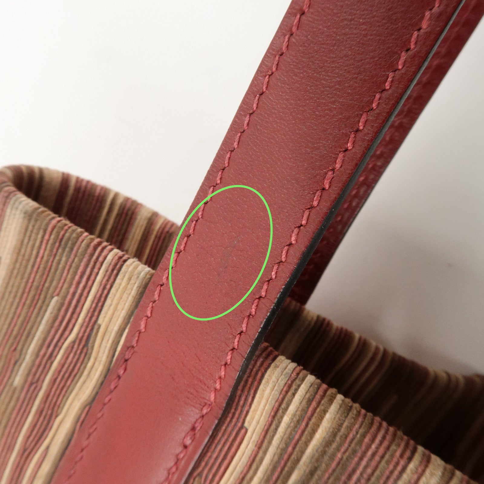 HERMES Leather Vibrato Jules Hand Bag F Engraved Multicolor Used