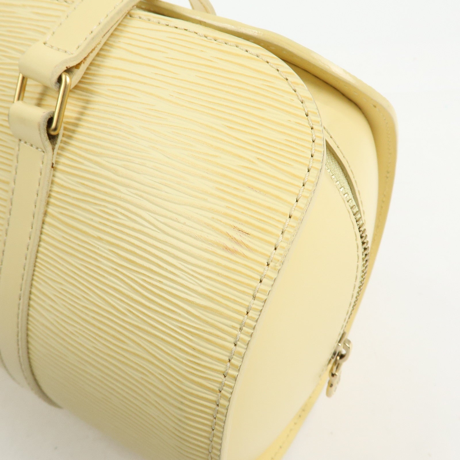 Louis Vuitton Epi Leather Soufflot & Pouch Hand Bag Vanilla M5222A