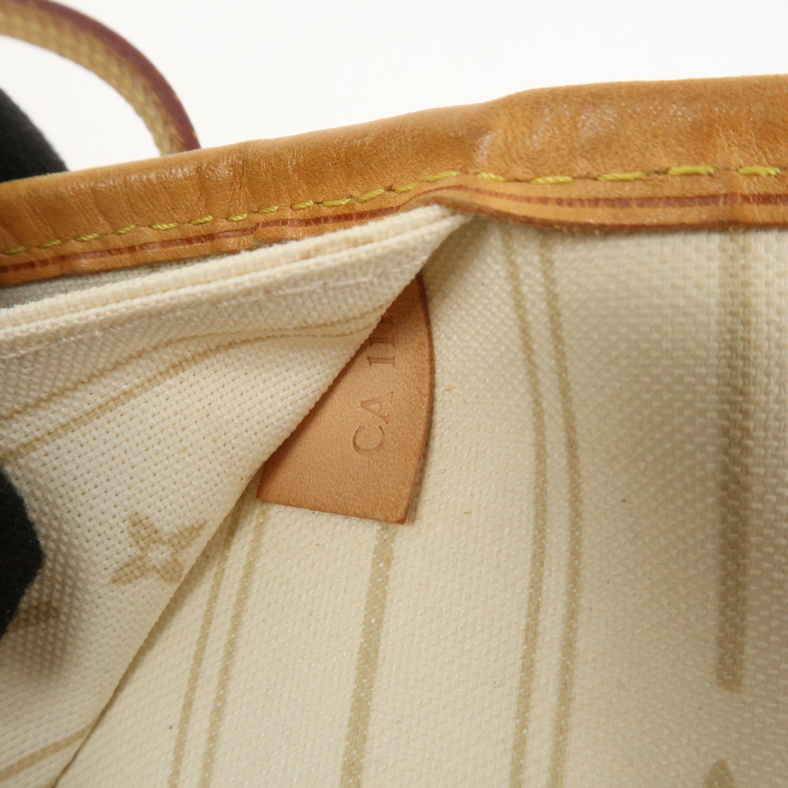 Louis Vuitton Damier Azur Neverfull MM Tote Bag Shoulder Bag N51107 Used