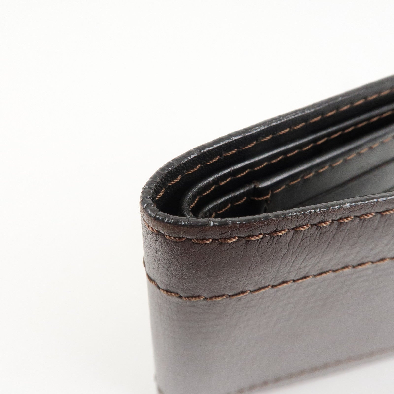 Louis Vuitton Utah Porte Billets 6 Carte Credit Plus Wallet Brown Used