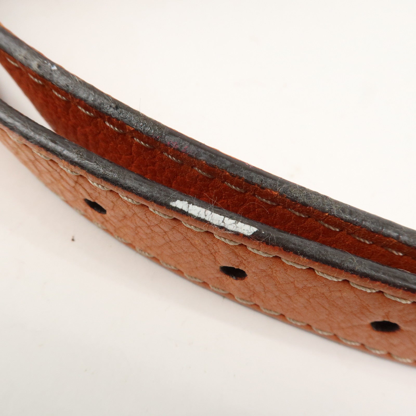 LOEWE Anagram Logo Leather Shoulder Bag Hand Bag Orange