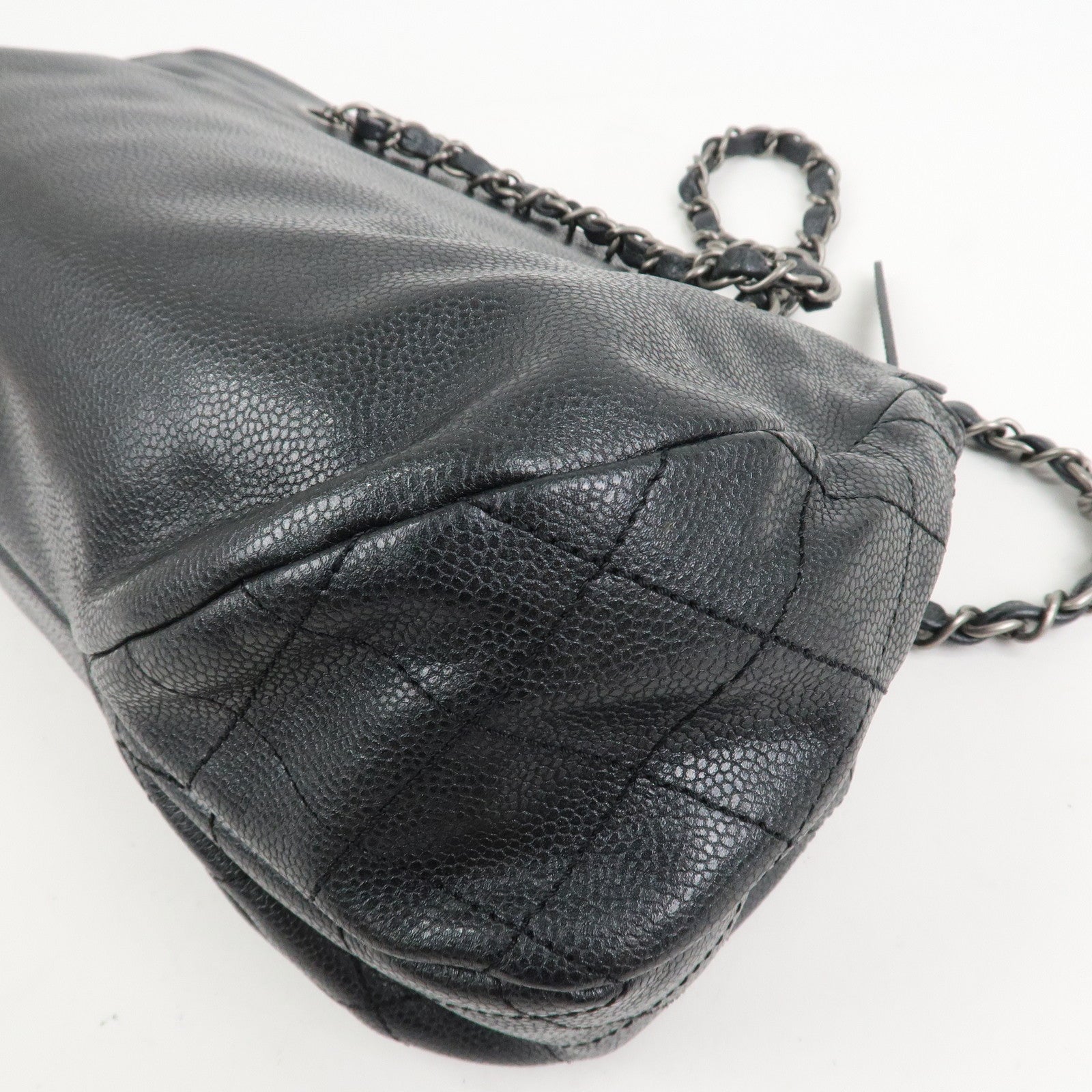 CHANEL COCO Mark Caviarskin Chain Shoulder Bag Black