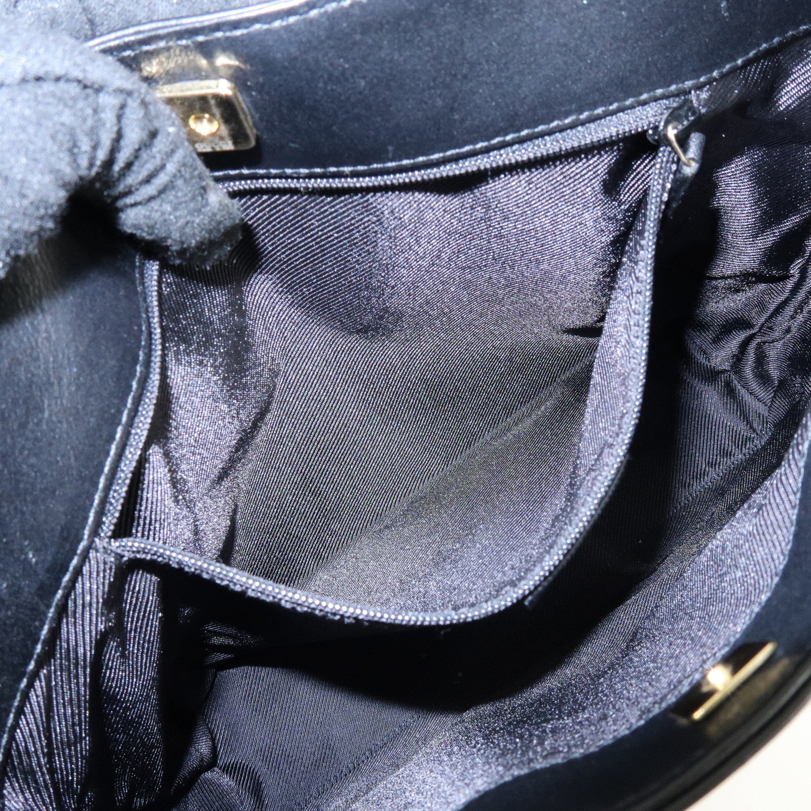 GUCCI GG Canvas Leather Shoulder Bag Hand Bag Black 33900