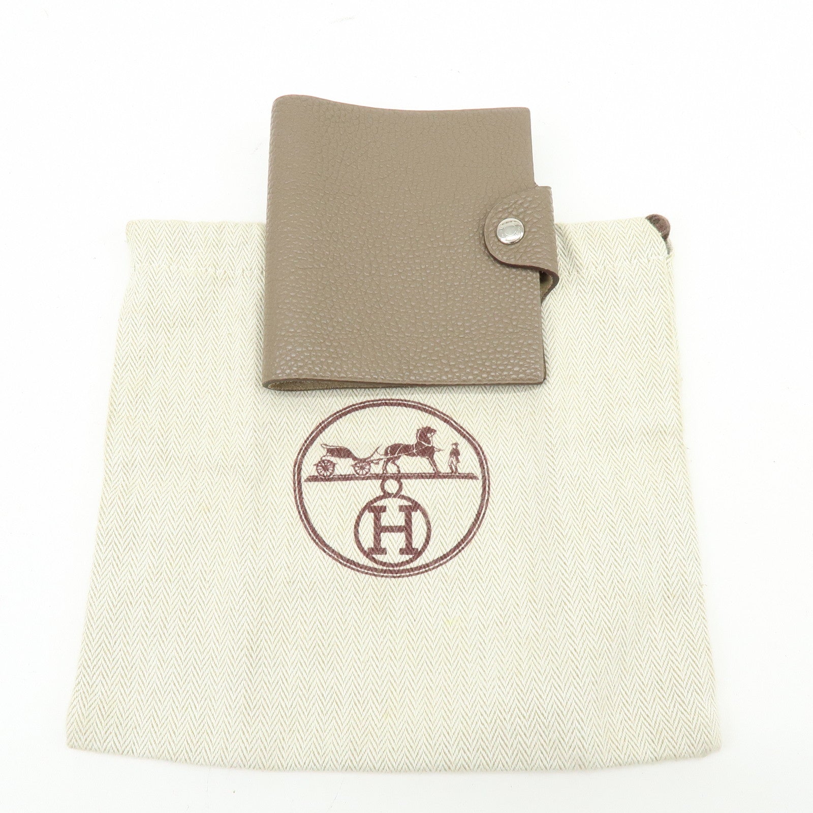 HERMES Ulysse Mini Taurillon Clemence Note Book Cover □K Stamped
