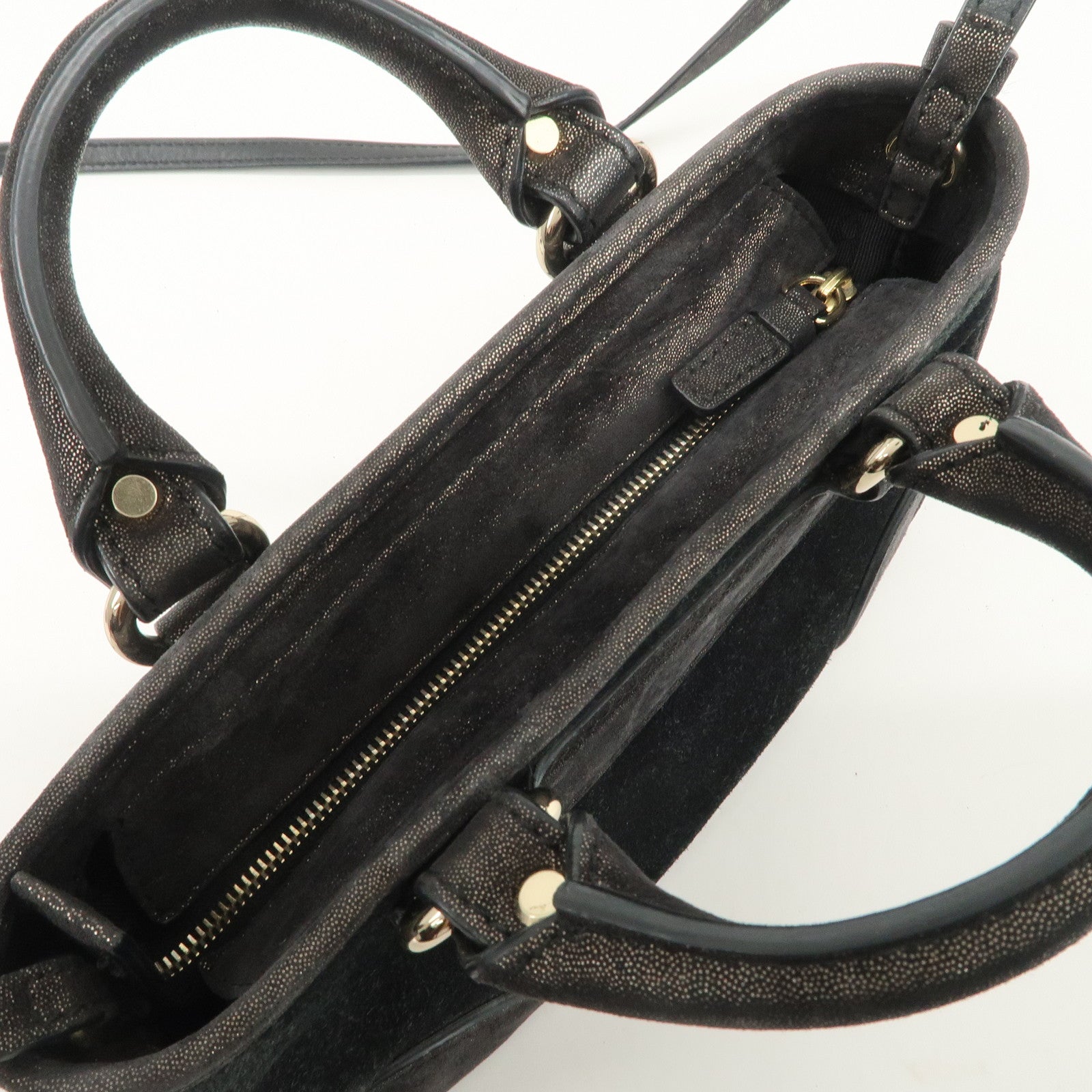 CELINE Leather Mini Boogie Bag 2Way Bag Shoulder Bag Black