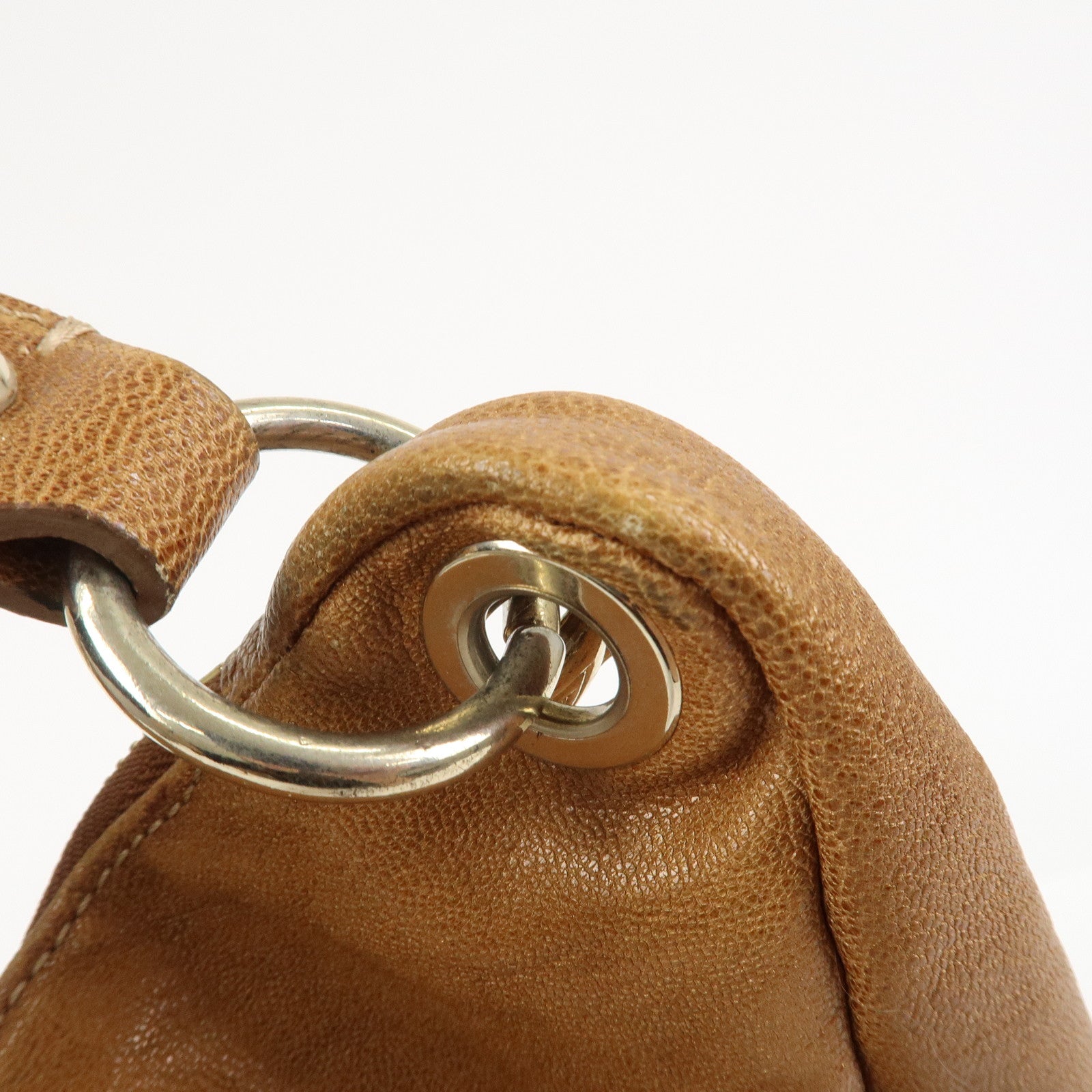 JIMMY CHOO Zodiac Sky Bag Leather Shoulder Bag Light Brown