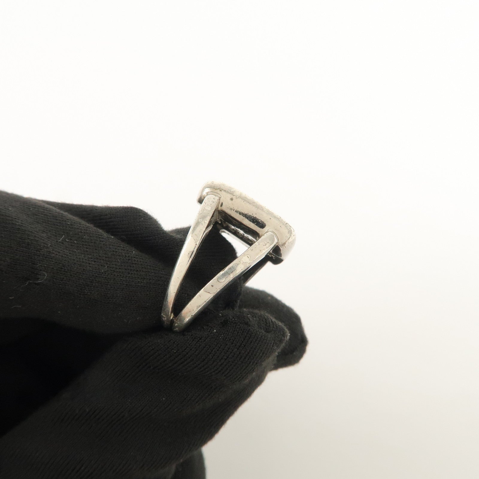 HERMES Logo Corozo Serie Ring Metal Shell Silver