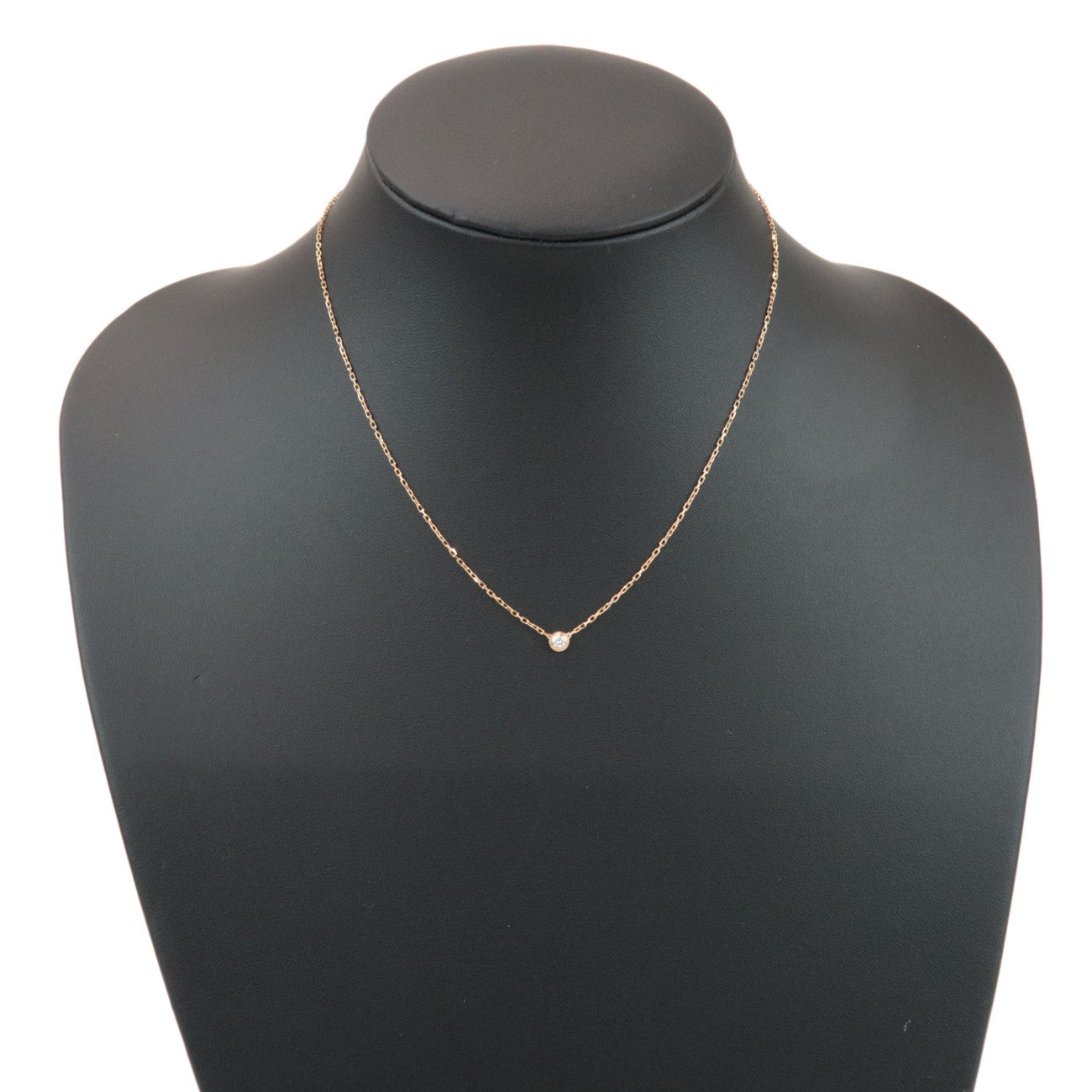 Cartier D'amour 1P Diamond Necklace SM K18 750PG Rose Gold