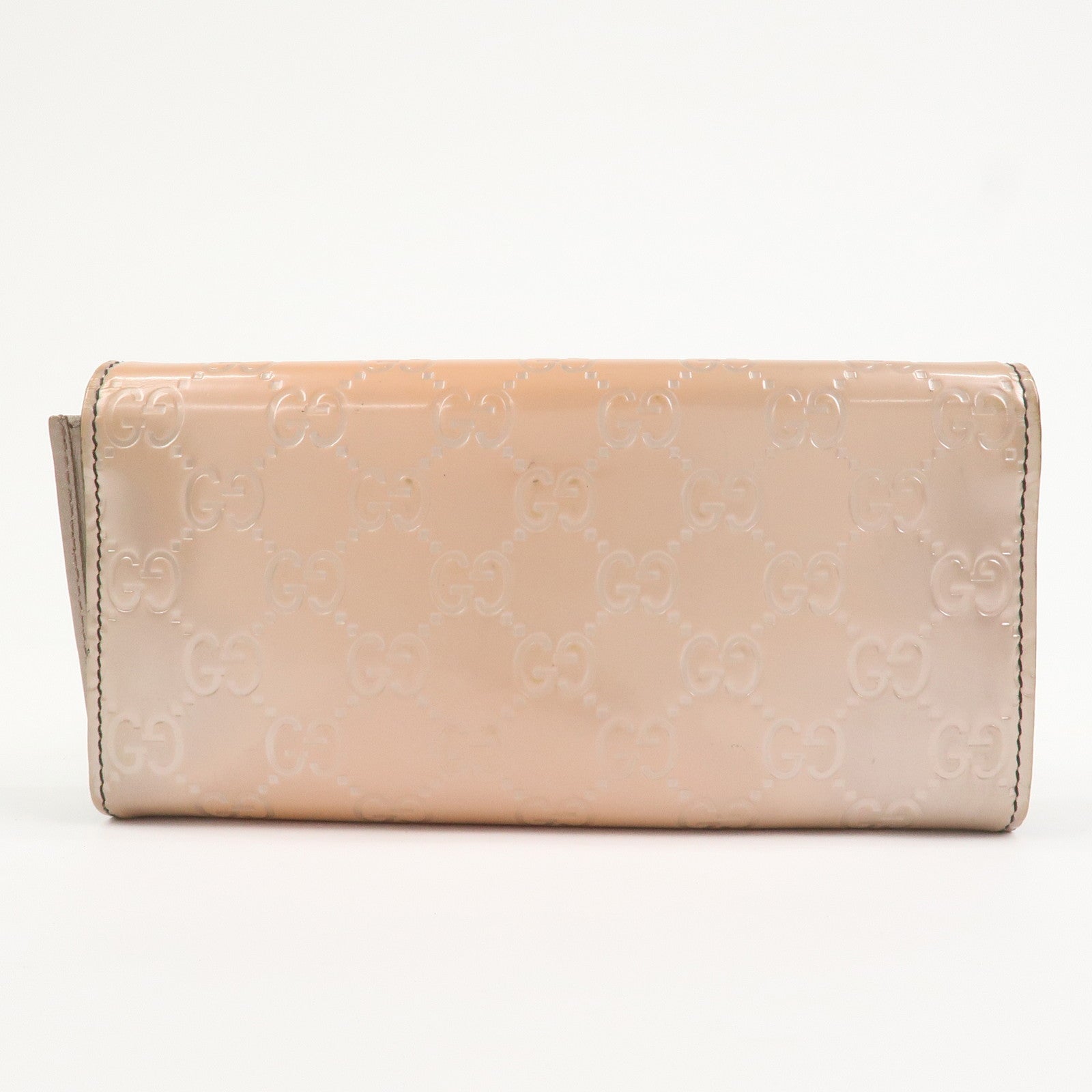 GUCCI Horsebit Guccissima Leather Chain Wallet Tassel Pink 295360