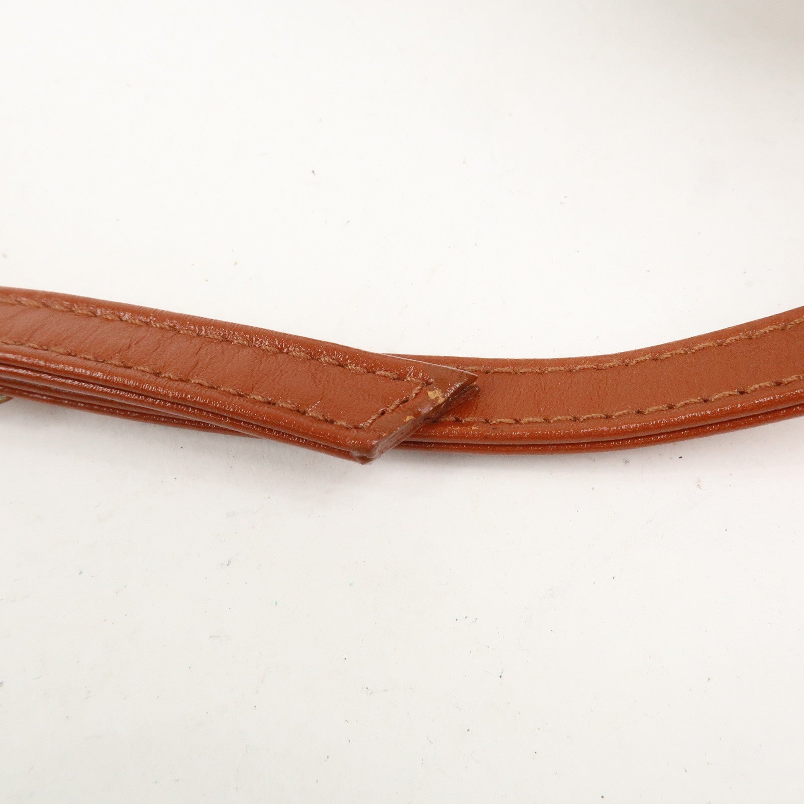 MCM Visetos Leather 2Way Bag Boston Bag Cognac