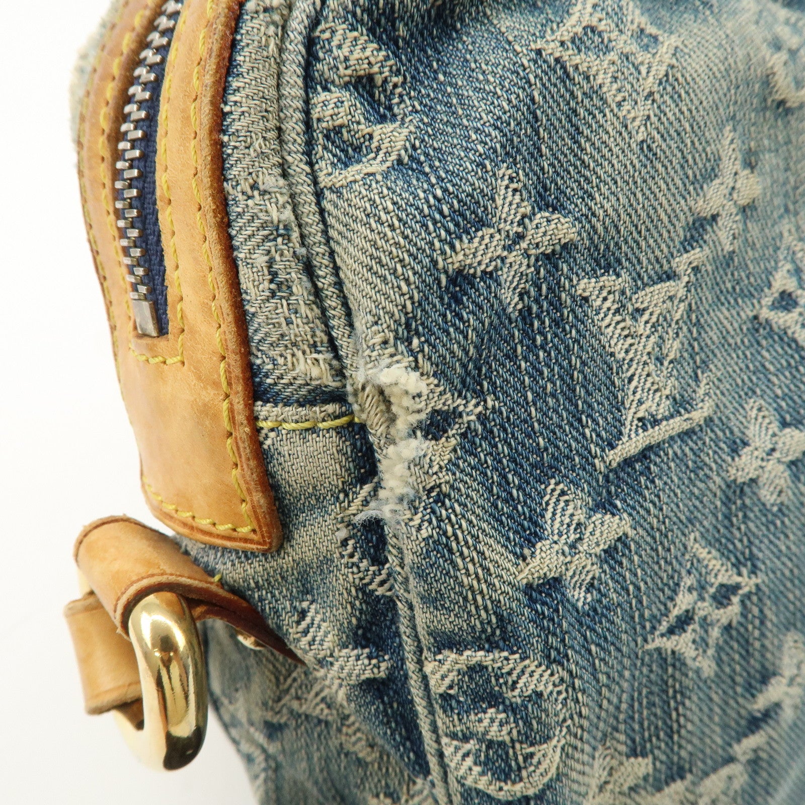 Louis Vuitton Monogram Denim Camera Bag Shoulder Bag Blue M95348