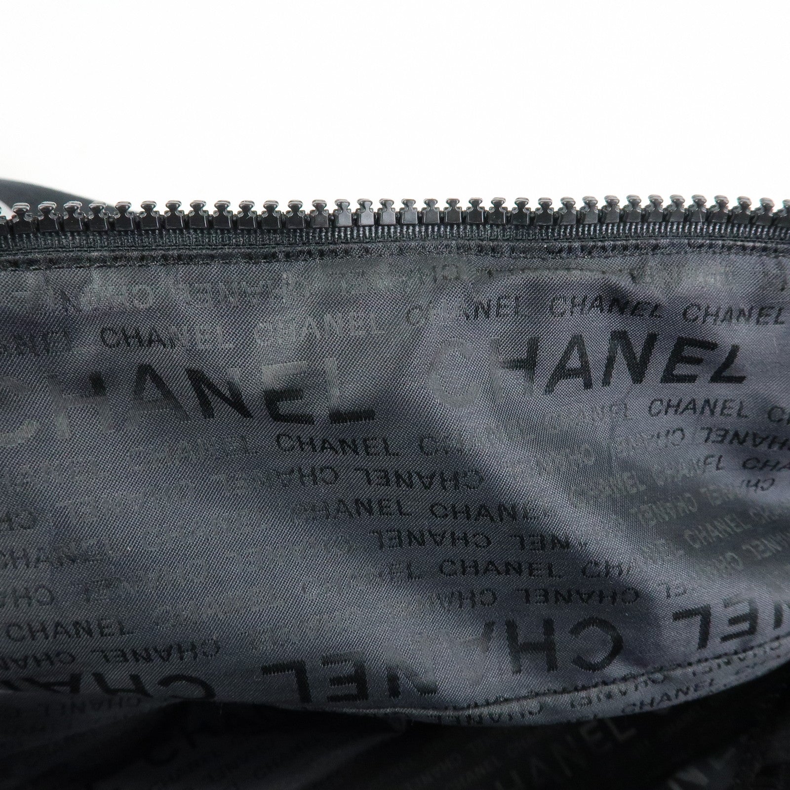 CHANEL COCO Mark Sport Line Nylon Boston Bag Shoulder Bag Black