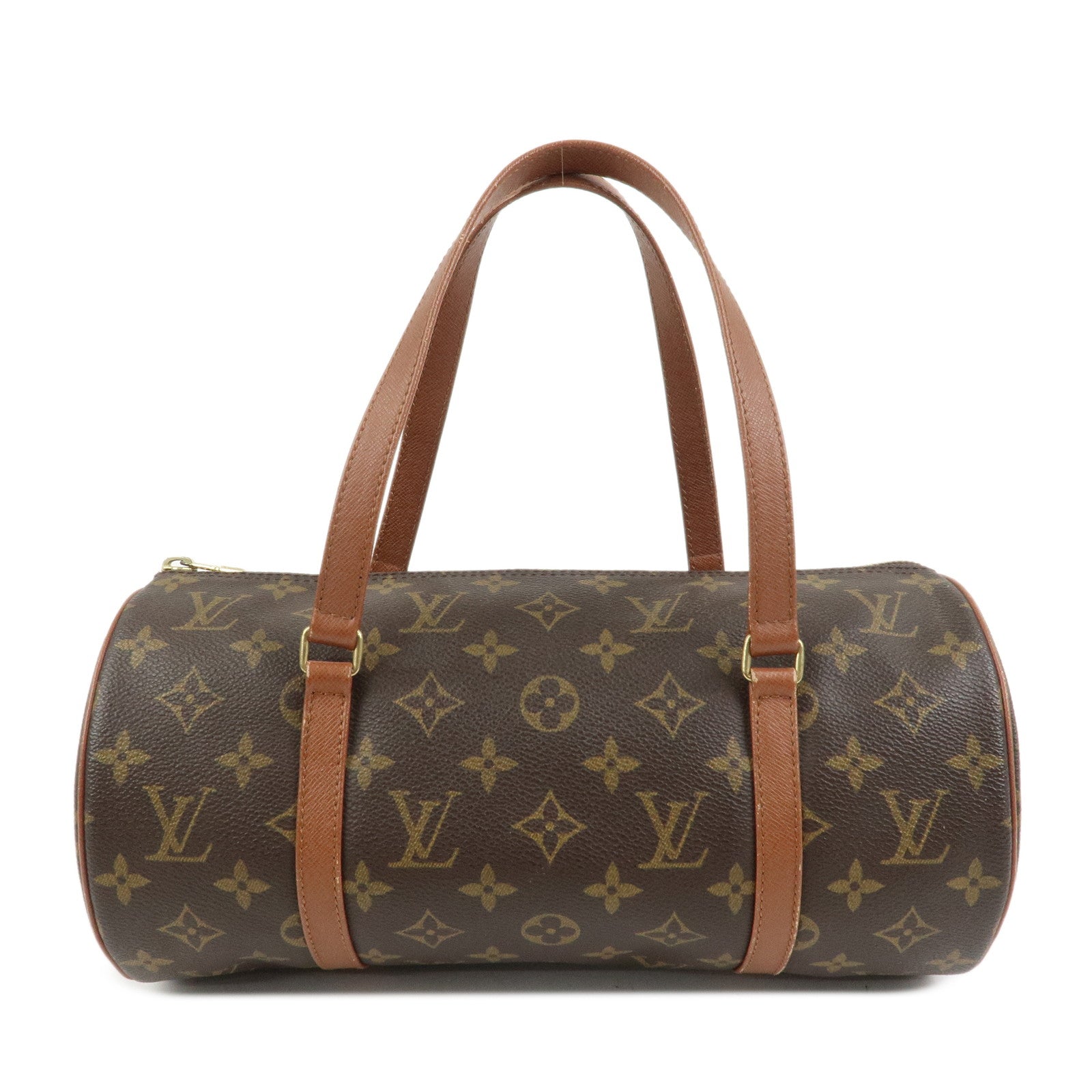 Louis Vuitton Monogram Papillon 30 Hand Bag Brown M51365