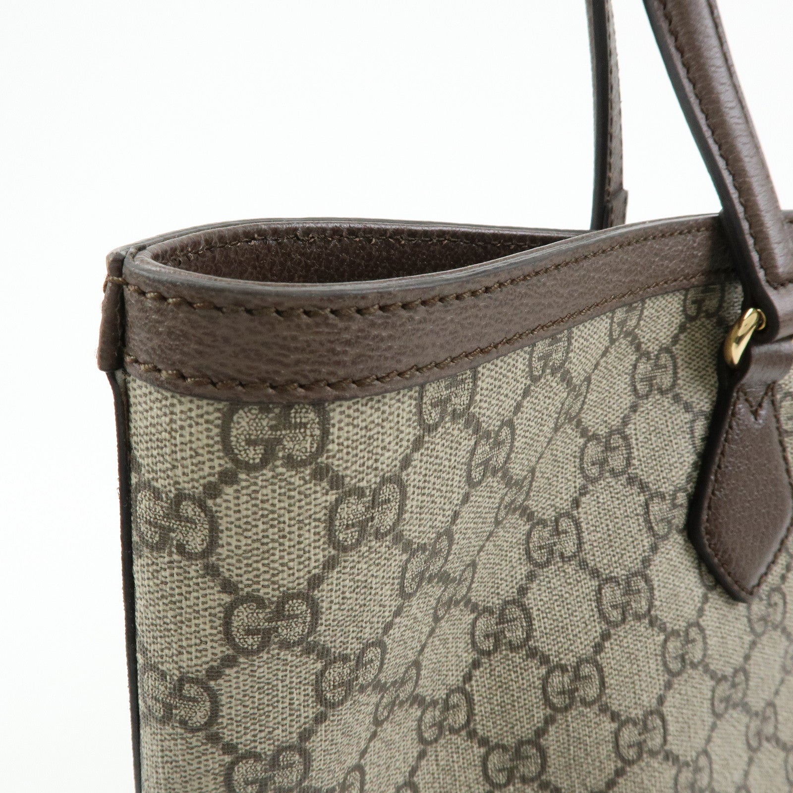 GUCCI Ophidia Sherry Medium Tote Shoulder Bag Beige Brown 631685