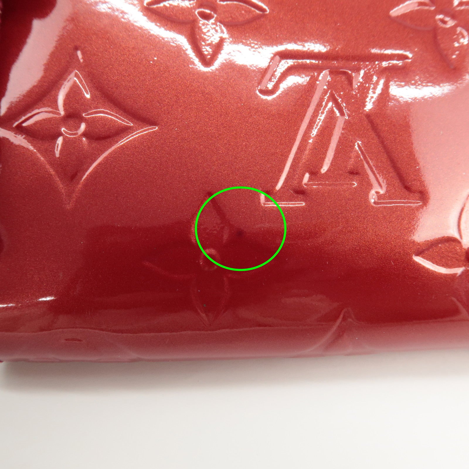 Louis Vuitton Monogram Vernis Zippy Coin Purse Pomme d'Amour M93608 Used