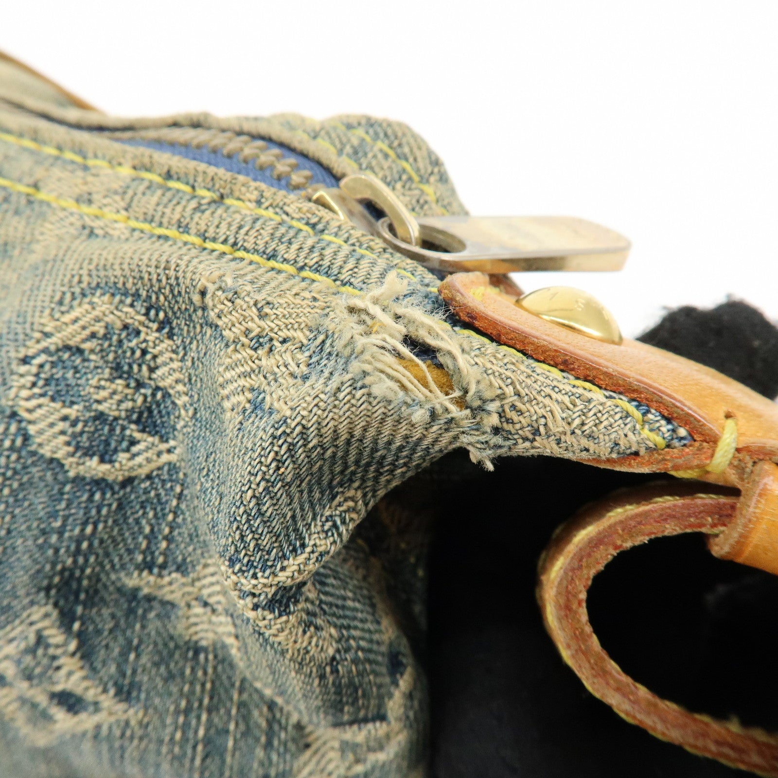 Louis Vuitton Monogram Denim Baggy PM 2Way Bag Shoulder Bag M95049