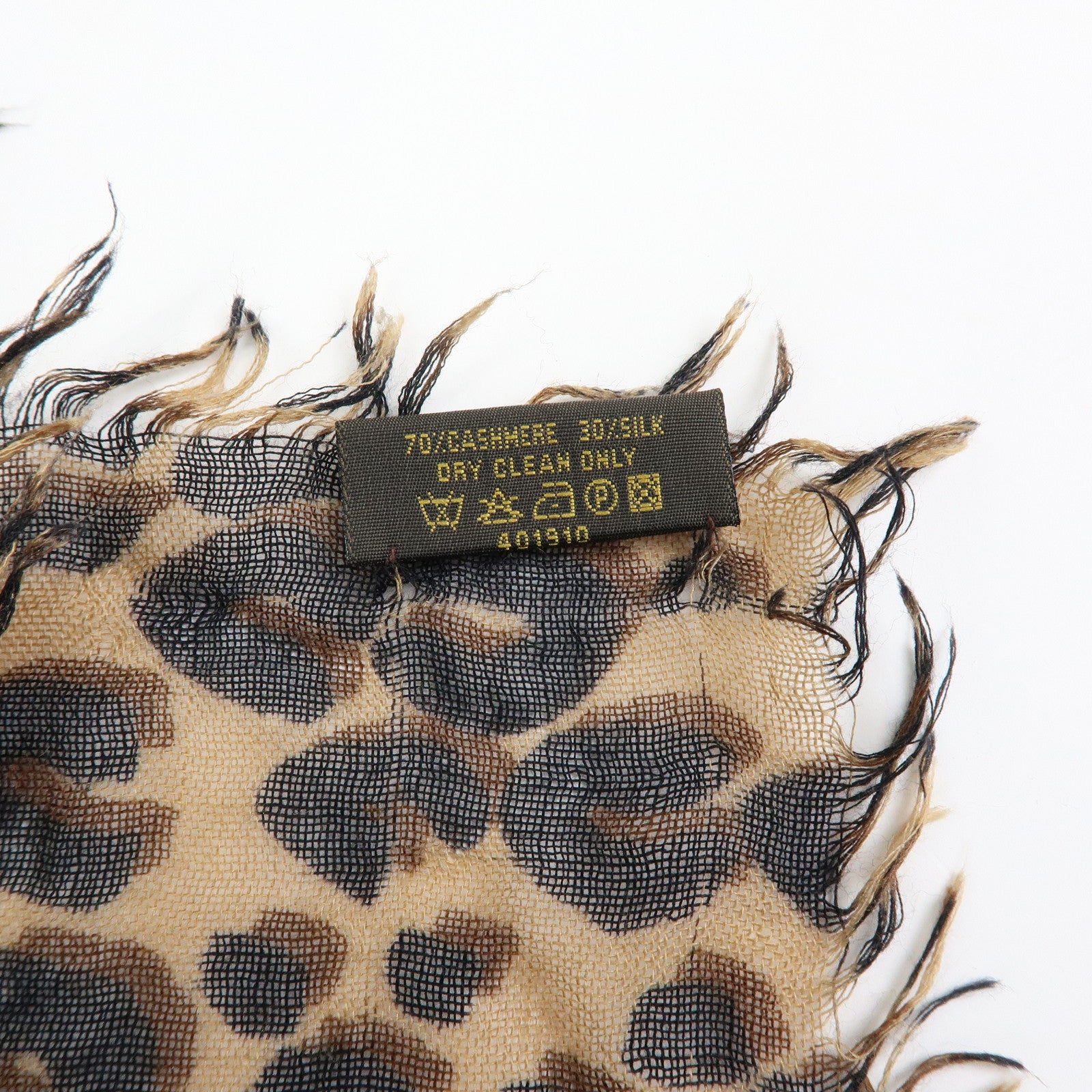 Louis Vuitton Etole Cashmere Silk Scarf Leopard Brown M72215