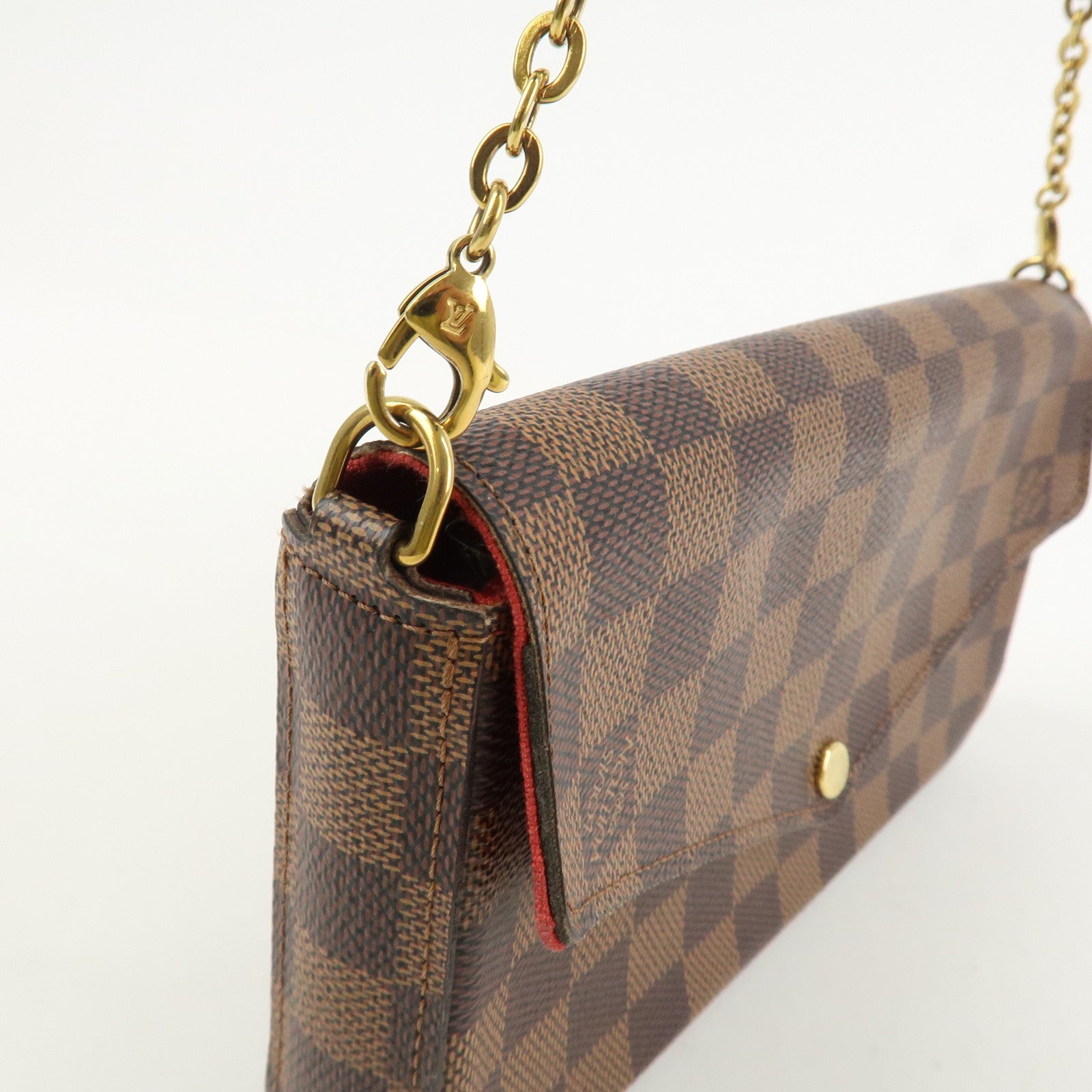 Louis Vuitton Damier Pochette Felicie Shoulder Bag Brown N40492 Used