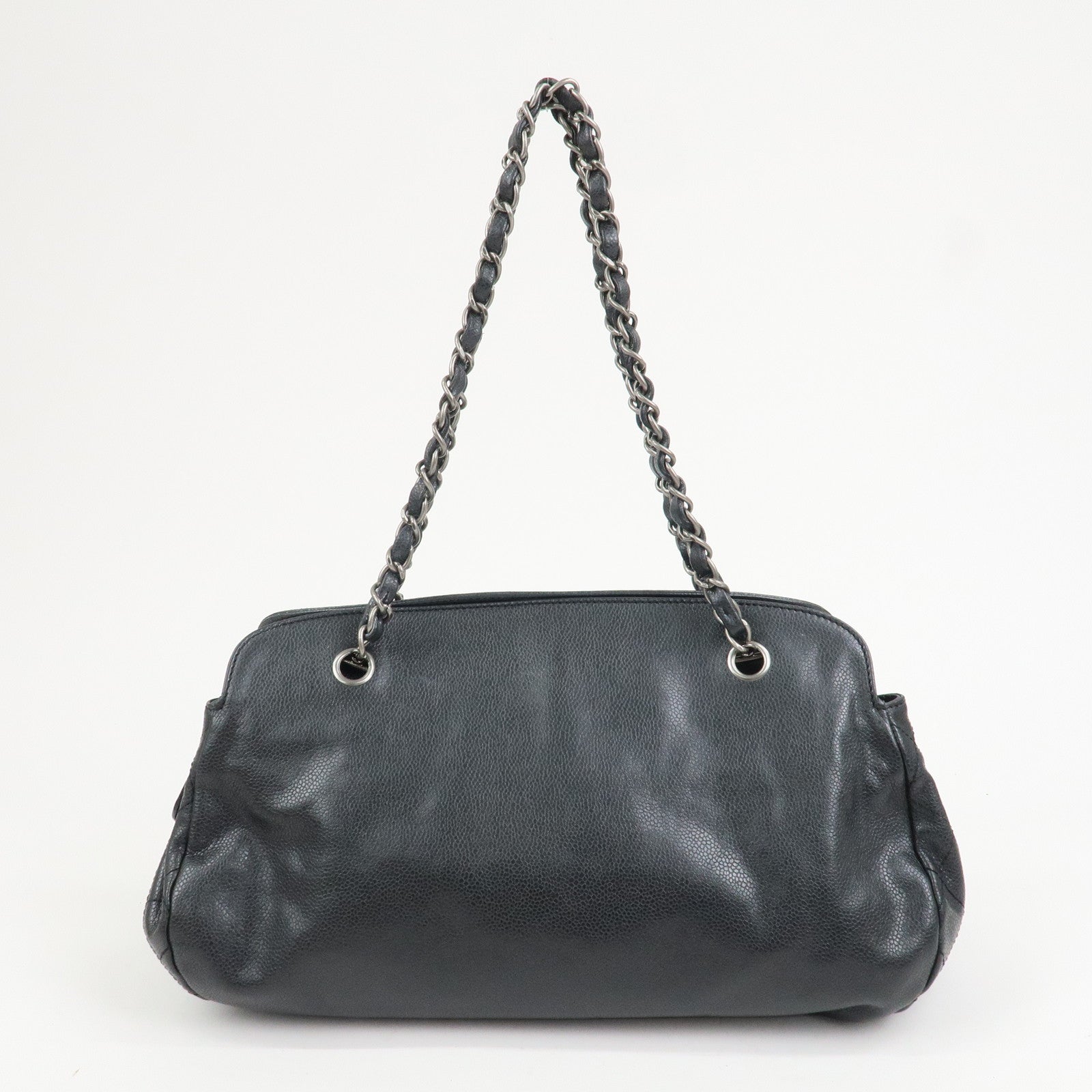 CHANEL COCO Mark Caviarskin Chain Shoulder Bag Black