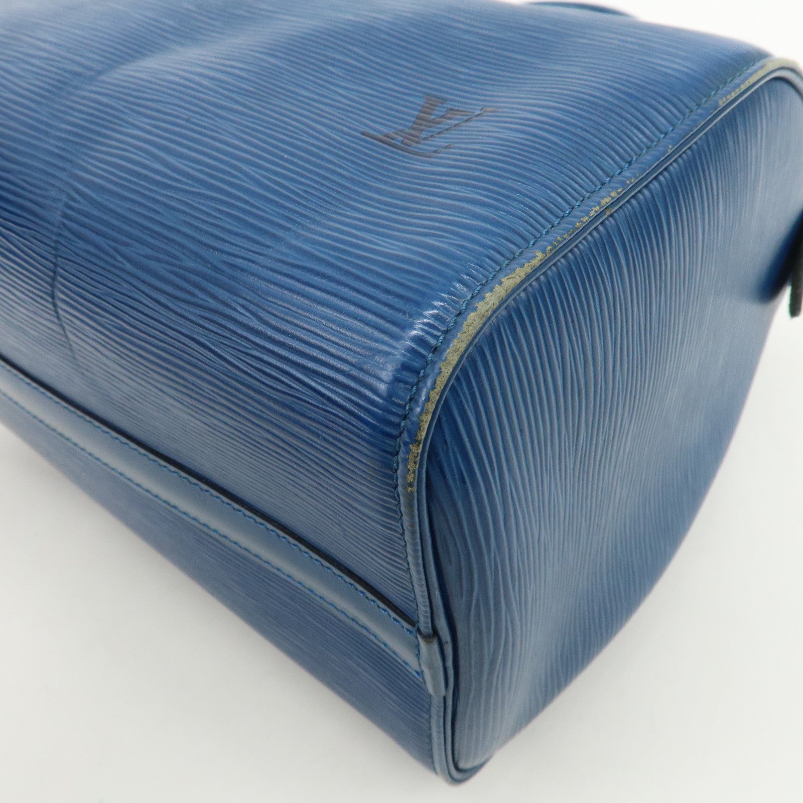 Louis Vuitton Epi Speedy 25 Hand Bag Boston Bag Toledo Blue M43015