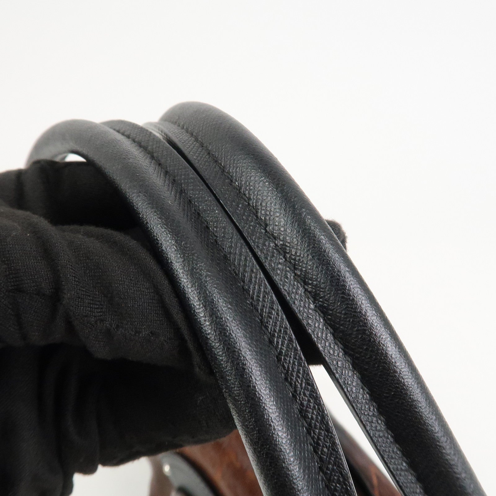 Ferragamo Gancini Logo Unborn Calf Leather Shoulder Bag Brown