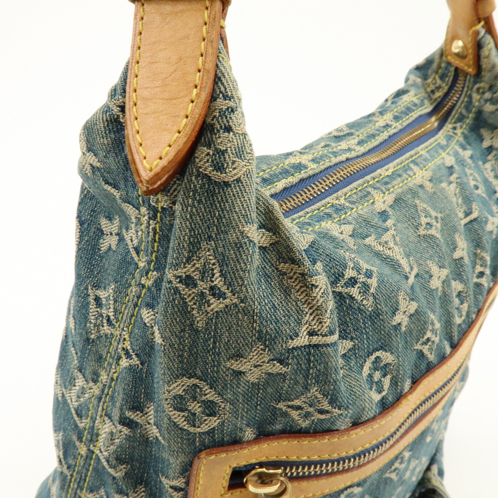 Louis Vuitton Monogram Denim Baggy GM Shoulder Bag Blue M95048