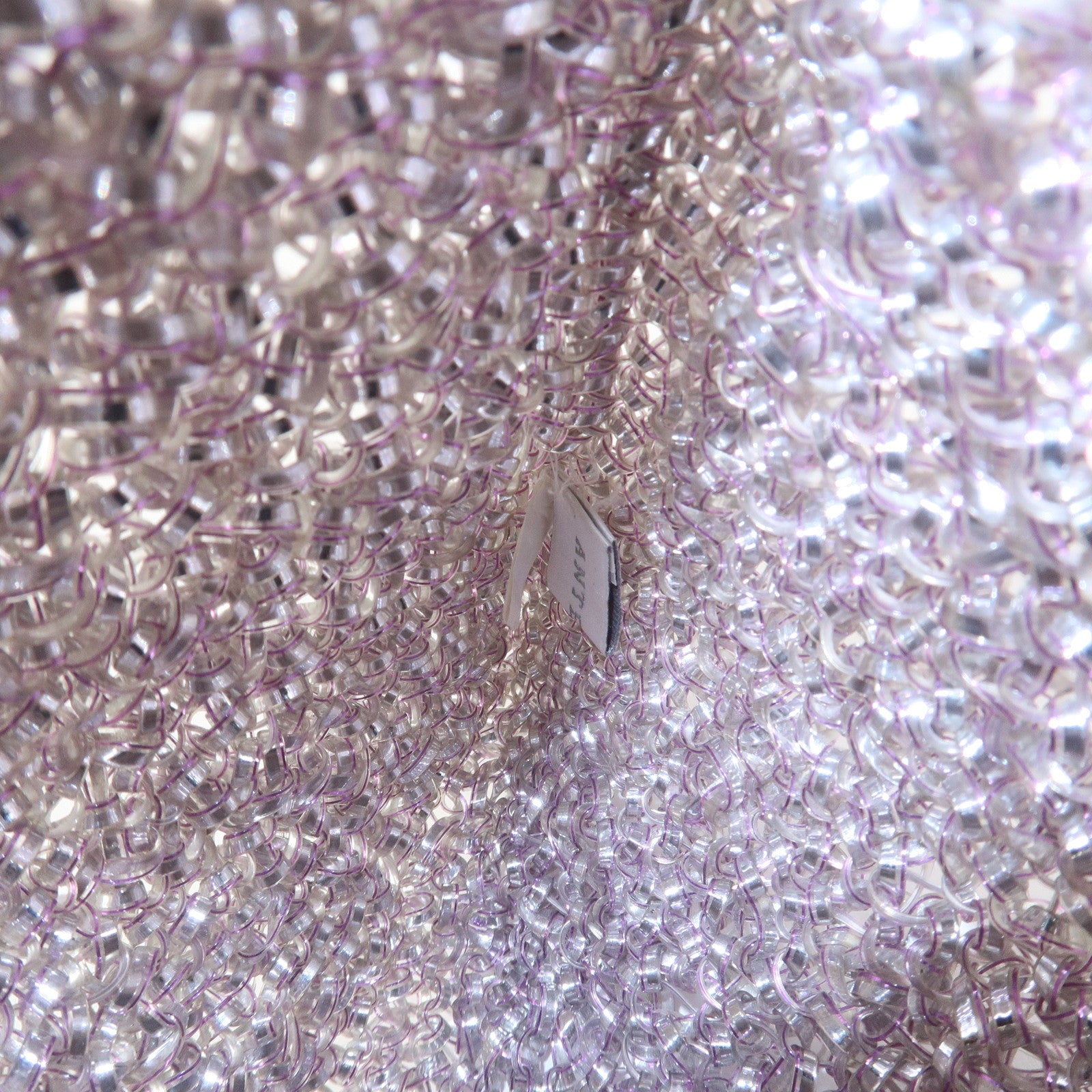 ANTEPRIMA PVC Wire Rhinestone Hand Bag Ribbon Pink