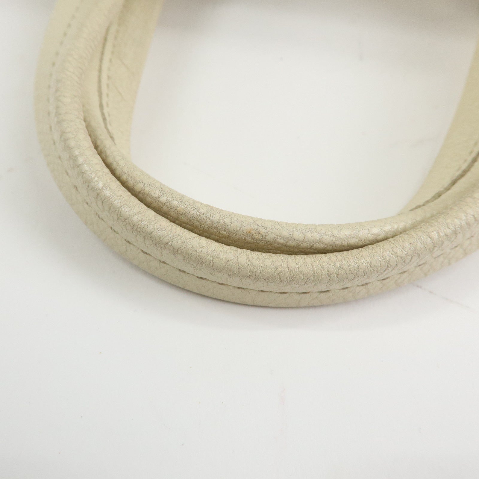 Valextra Babila Medium Leather Hand Bag Boston Bag White