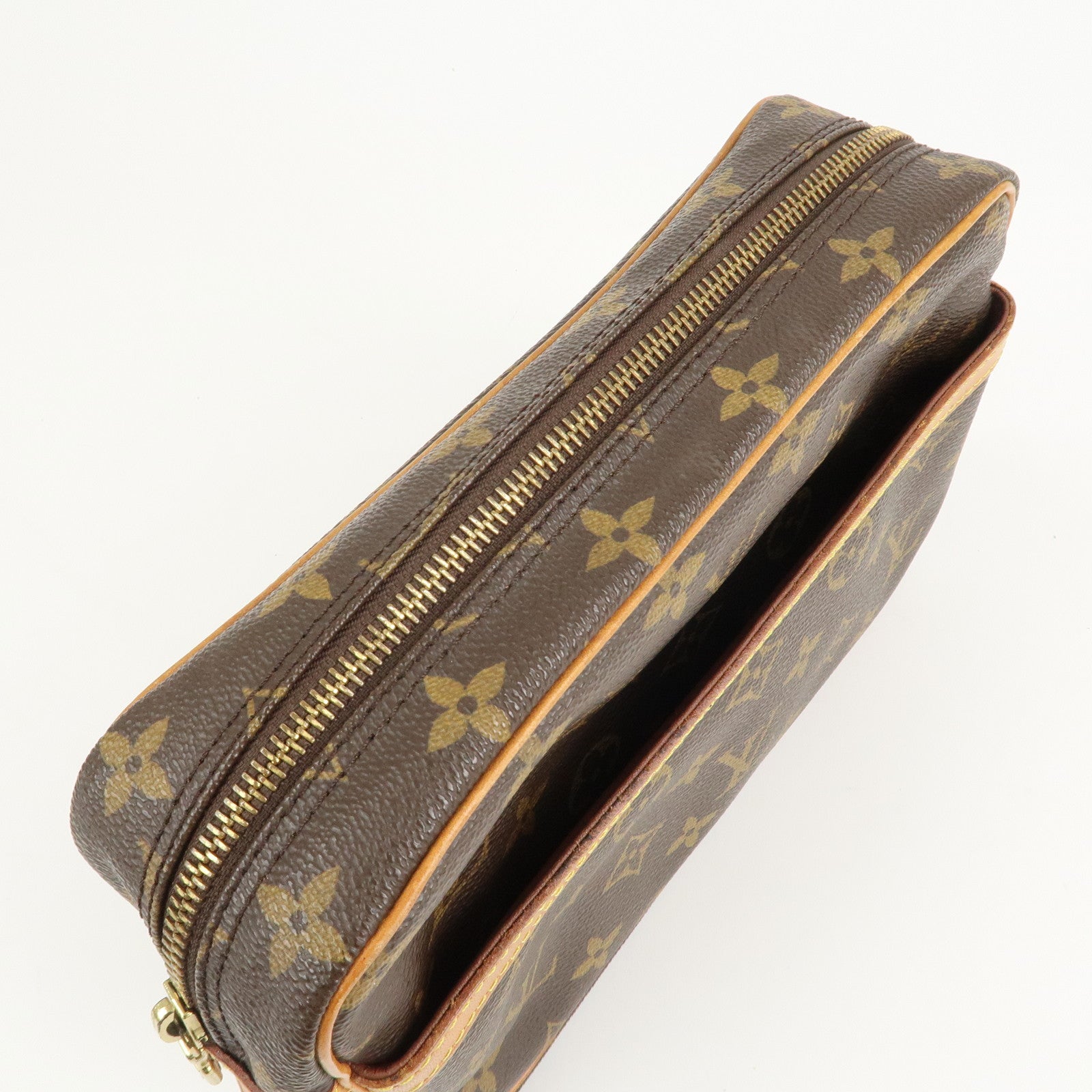 Louis Vuitton Monogram Compiegne 28 Pouch Clutch Bag Brown M51845